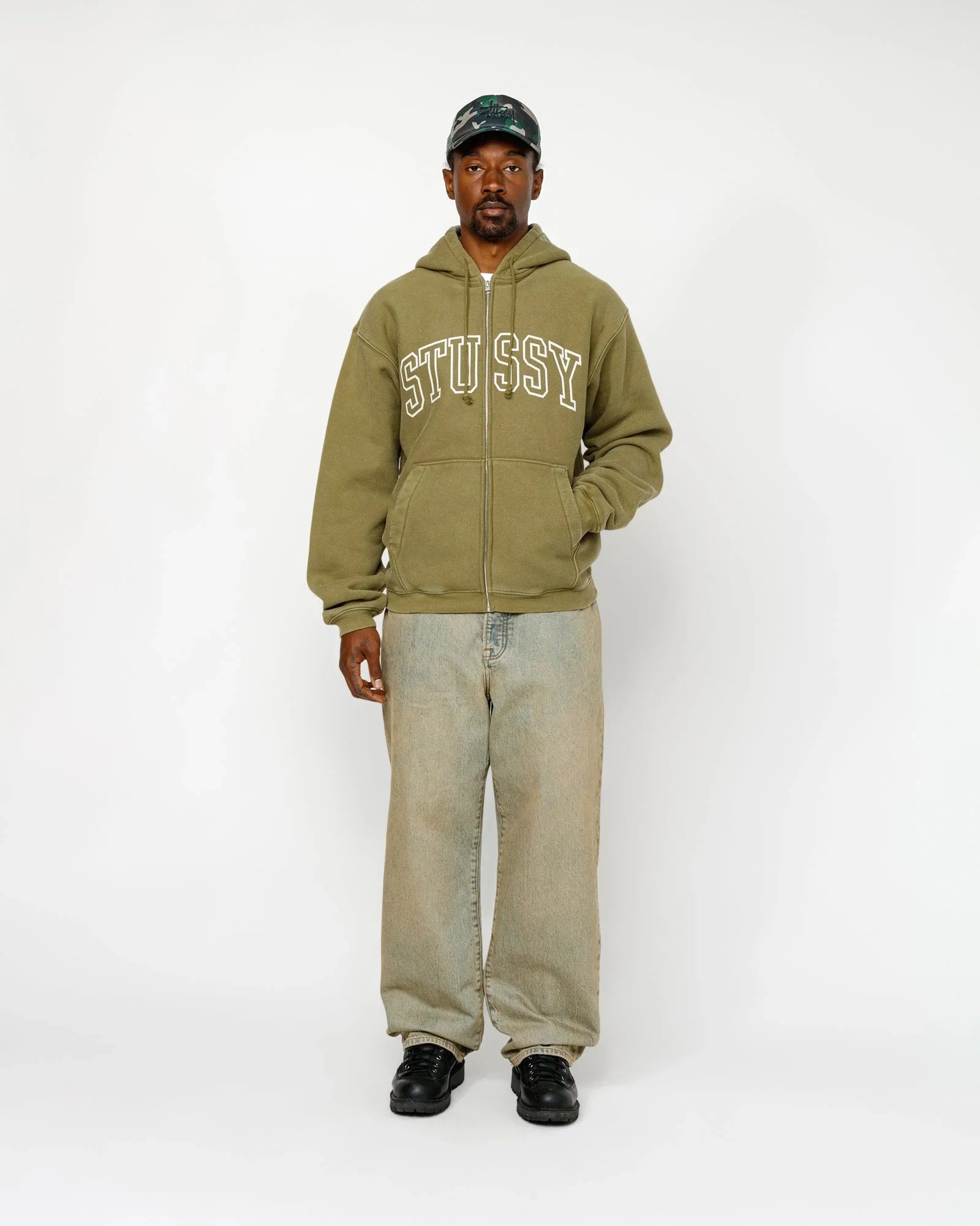 OUTLINE ZIP HOODIE - Four Street