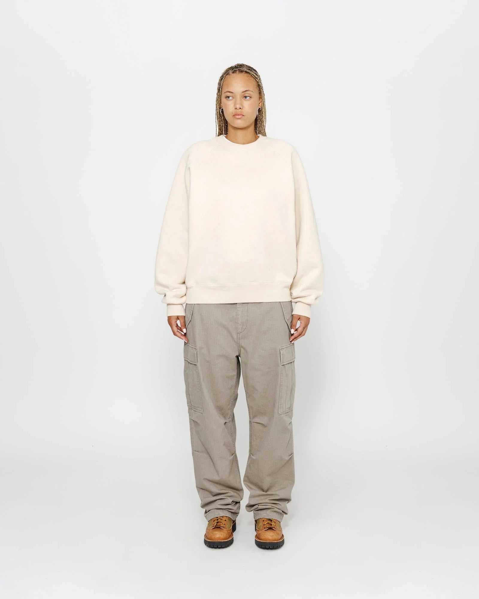FLEECE RAGLAN CREW - Four Street