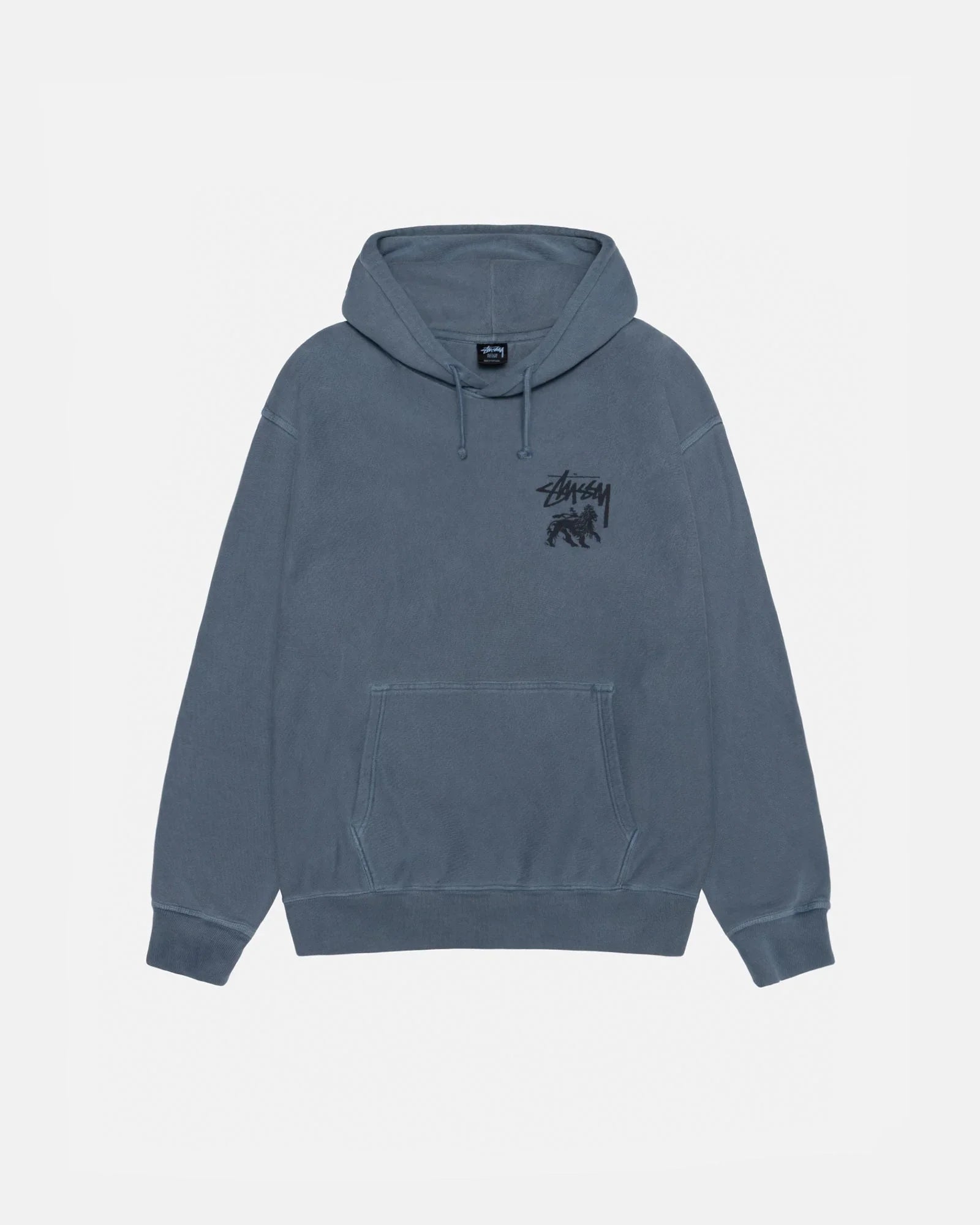 RASTA LION HOODIE PIGMENT DYED - Four Street
