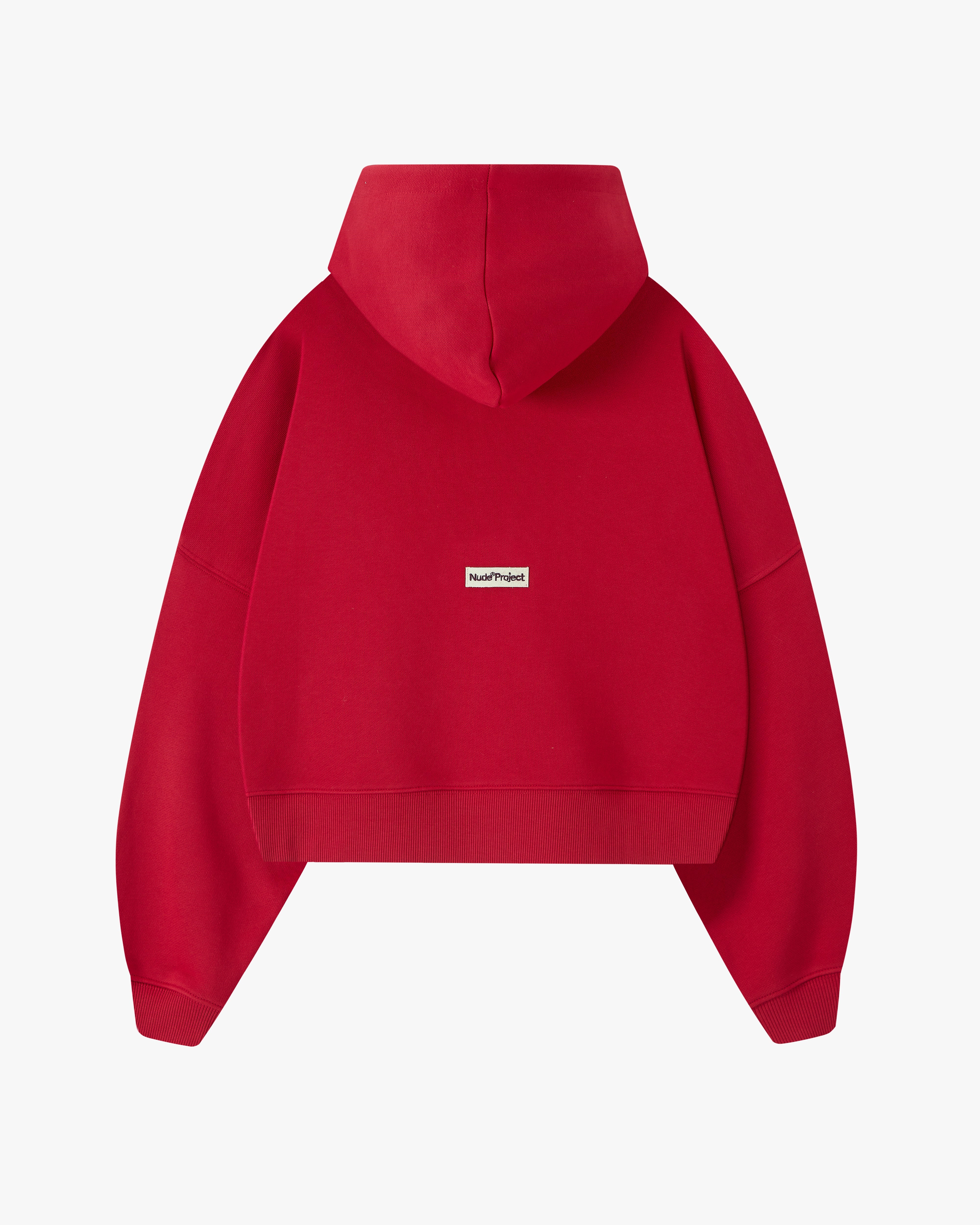 Side-Eye Zip-Up Hoodie Red