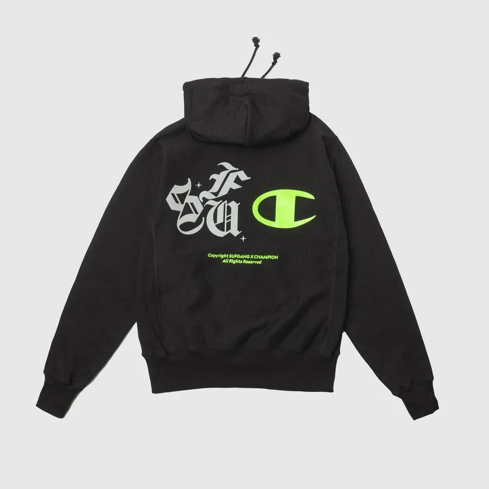 Moletom x Champion Stars 3M Reverse Wave Black - Four Street