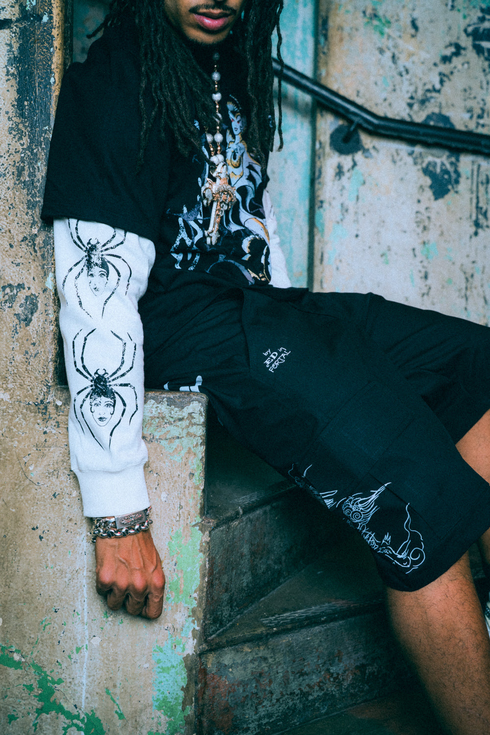Bermuda Preta "Dragon" Ed Hardy x Matuê