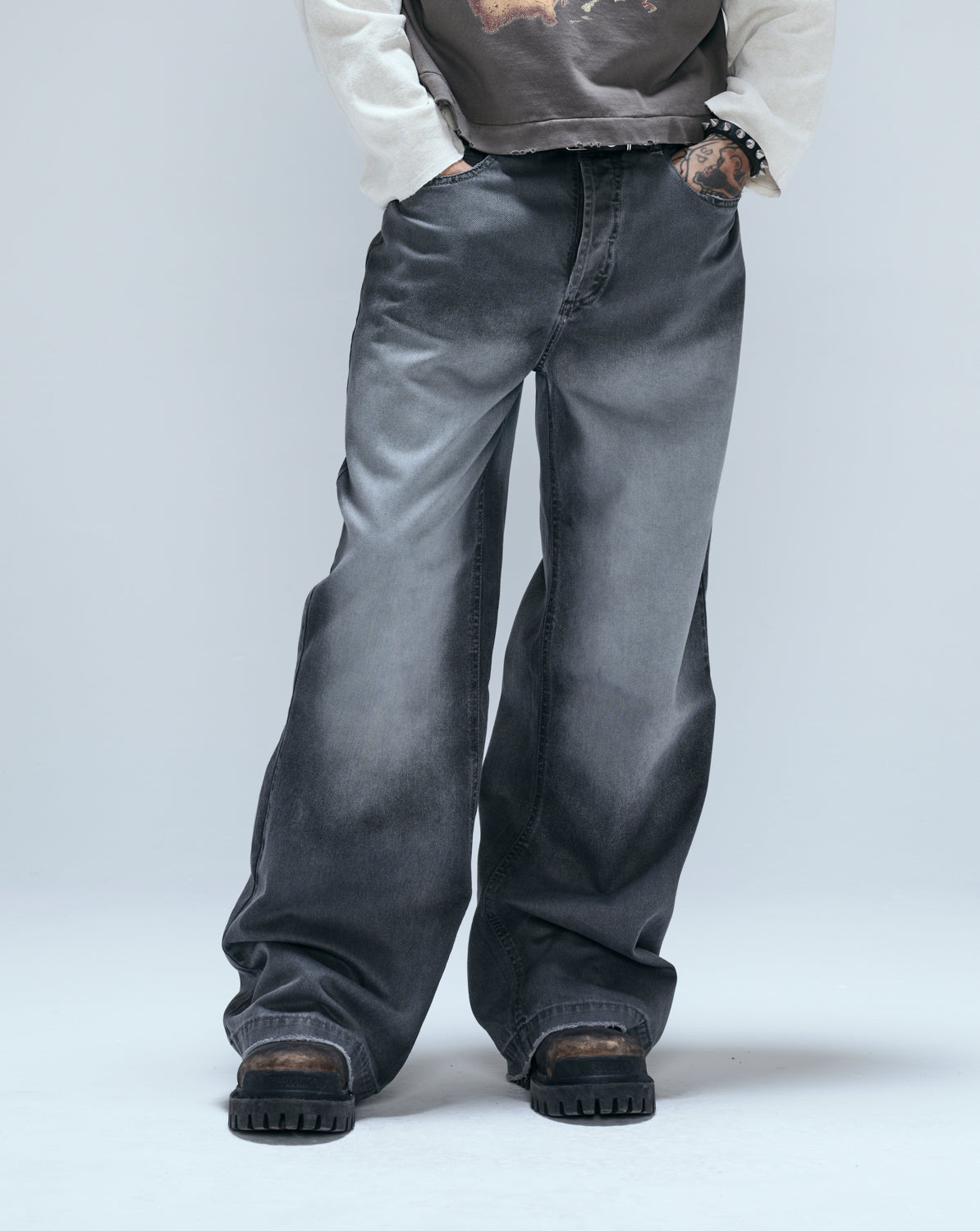 BONE FADED PANTS
