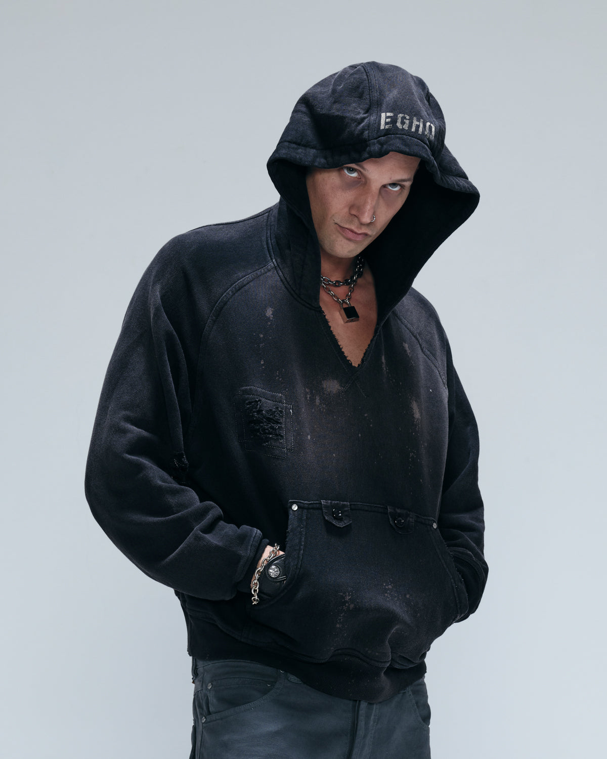 VOID HOODIE - DIRTY BLACK