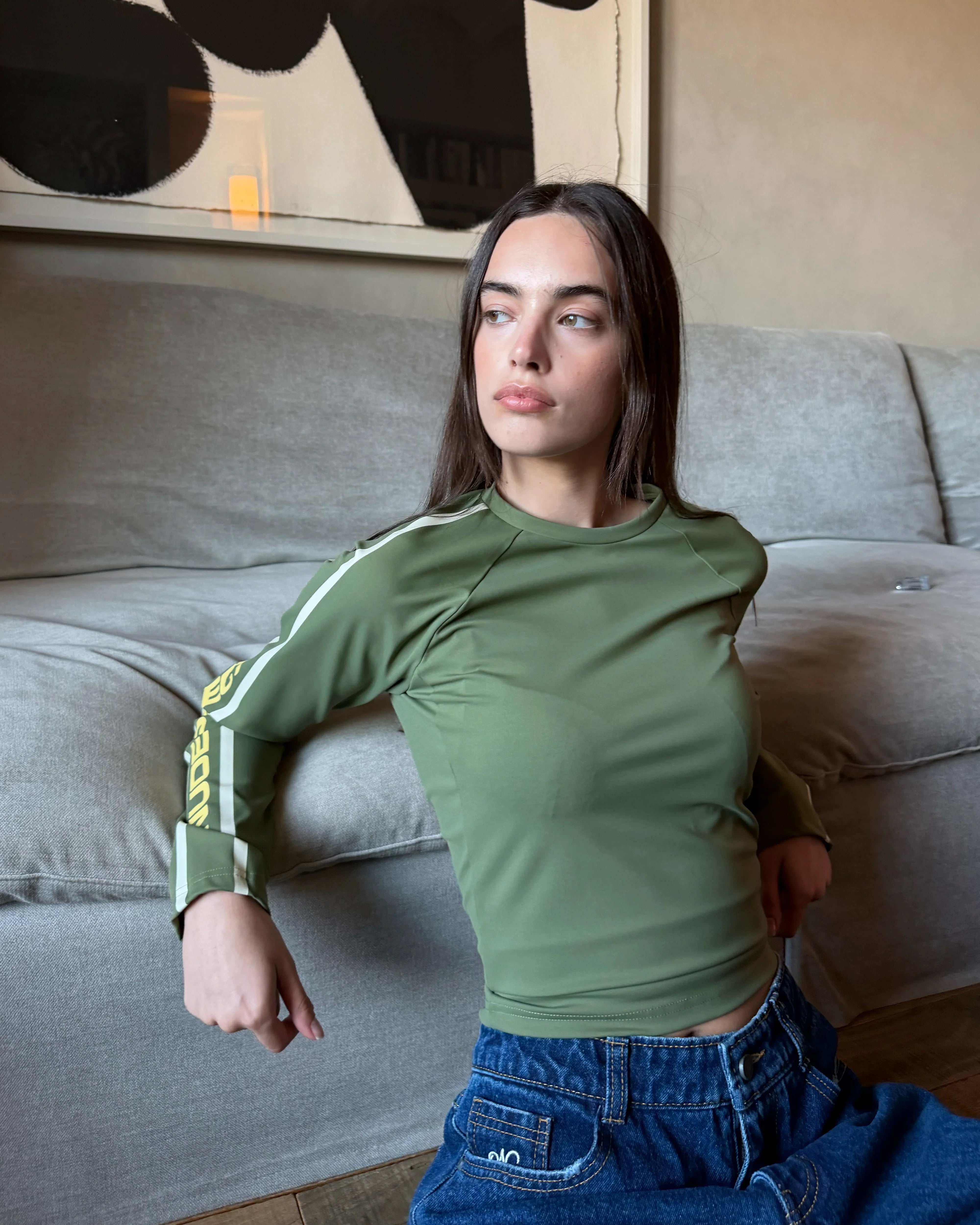 Suzuka Slim Long-Sleeve Tee Green