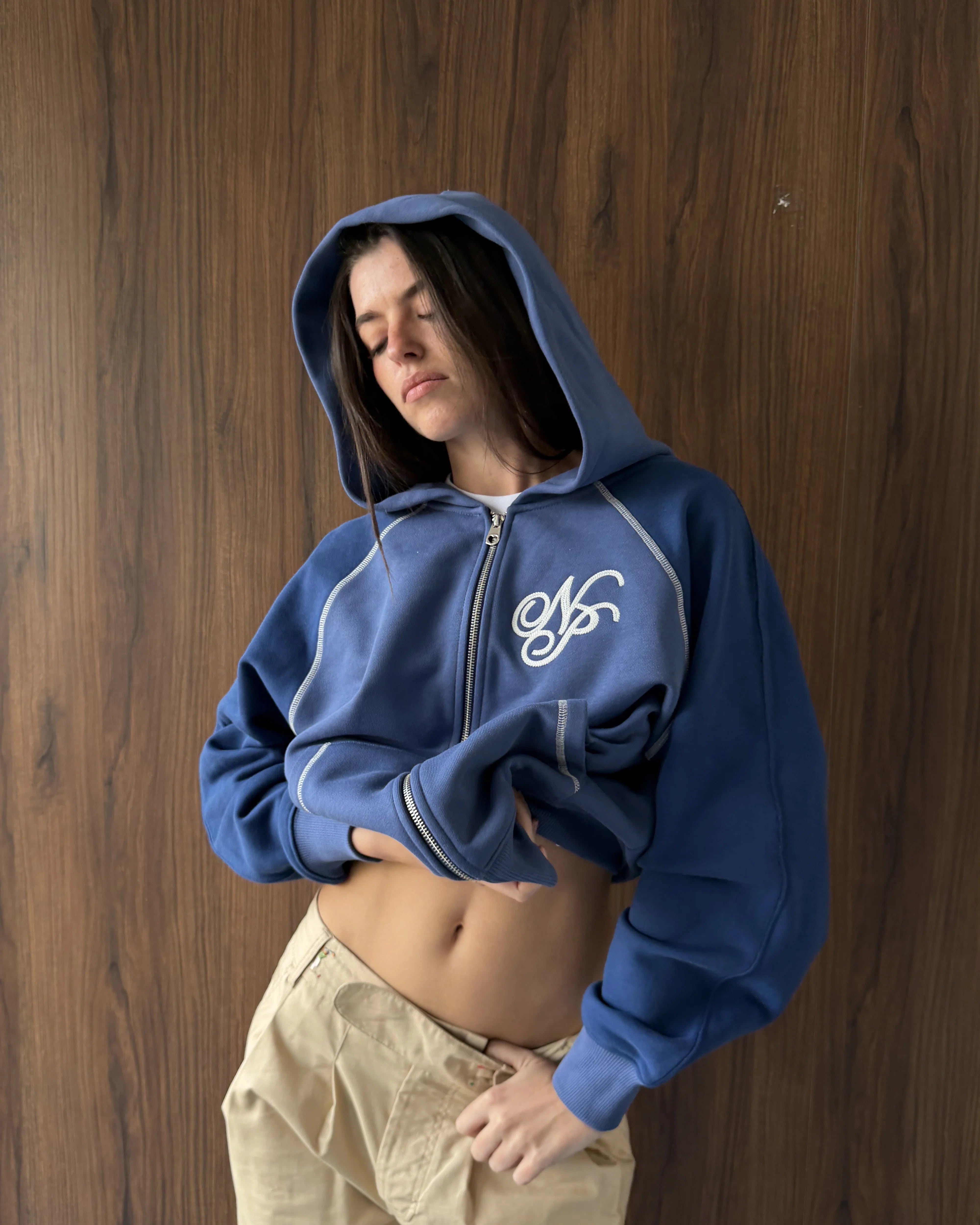 Team Zip-Up Hoodie Navy