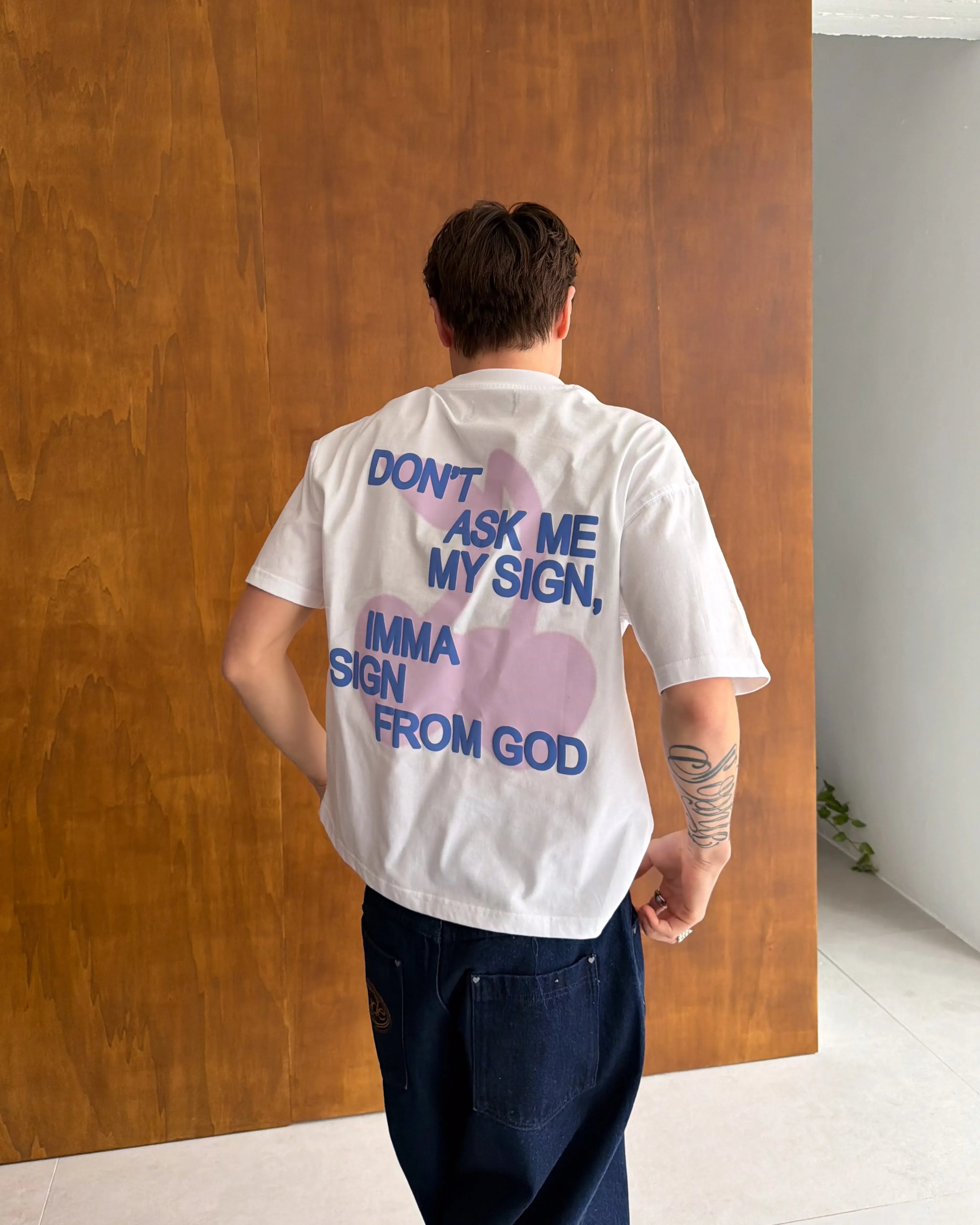 Ladder Tee Off-White