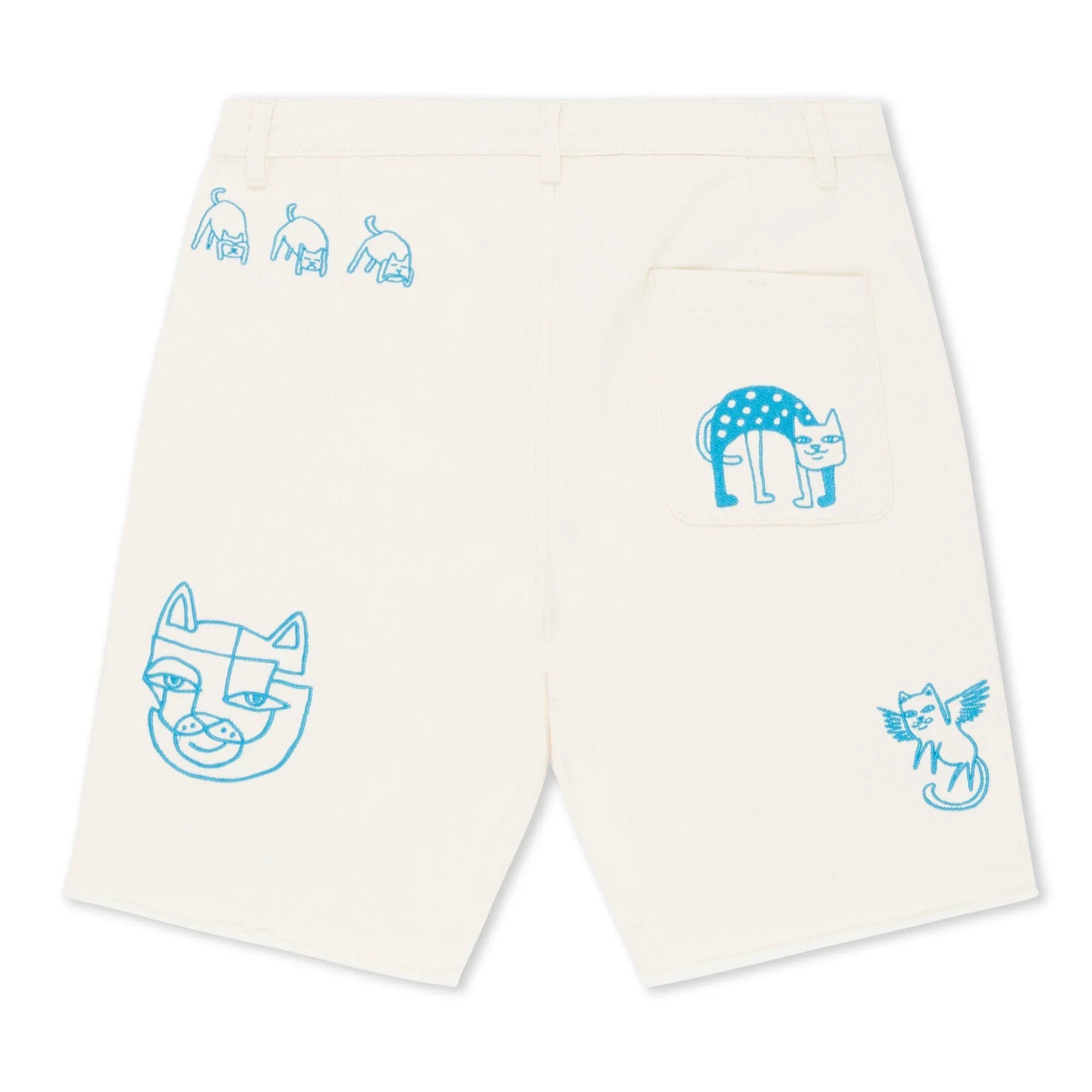 Blonded Denim Shorts (Off White) - Four Street