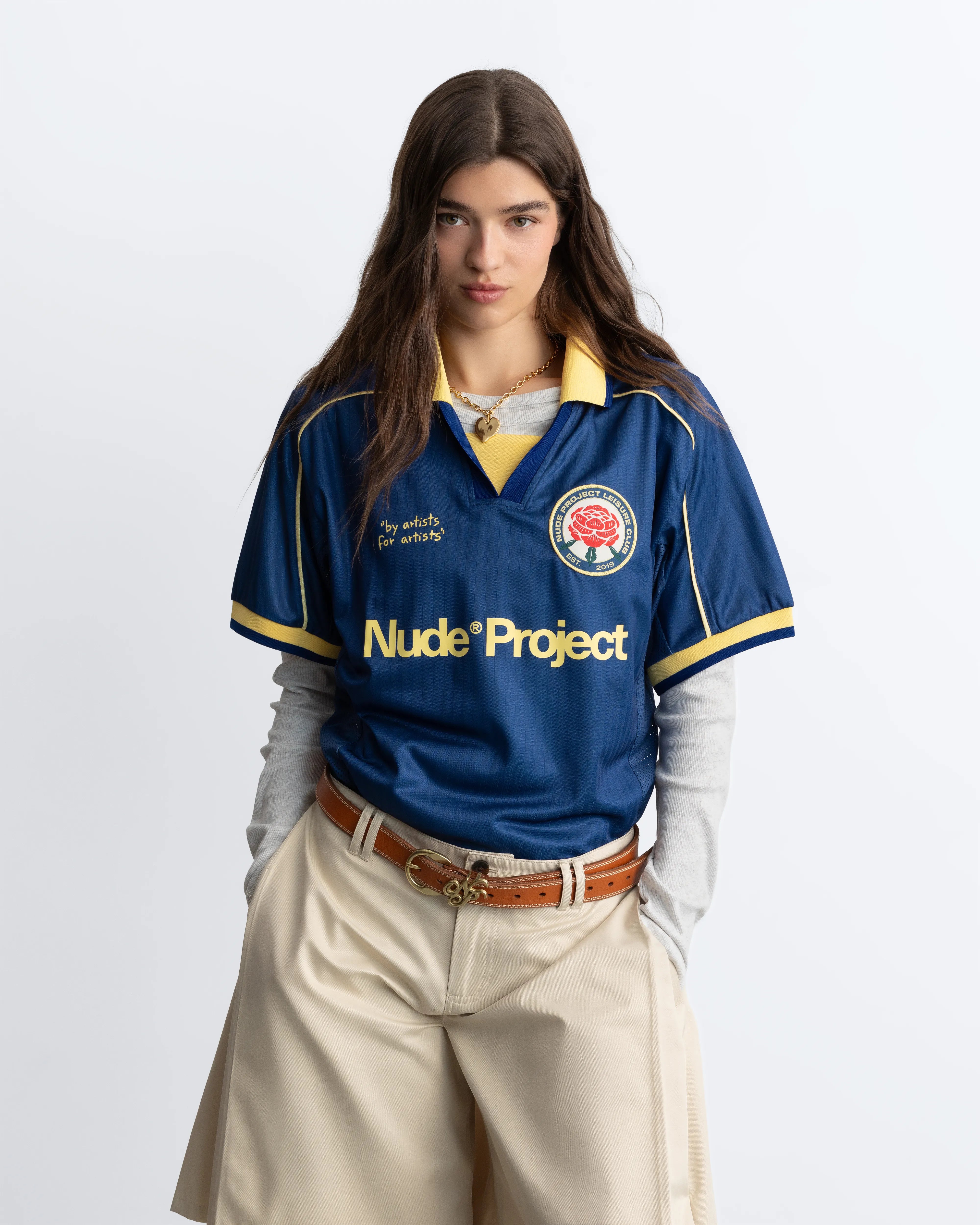 Basic Football Tee Navy