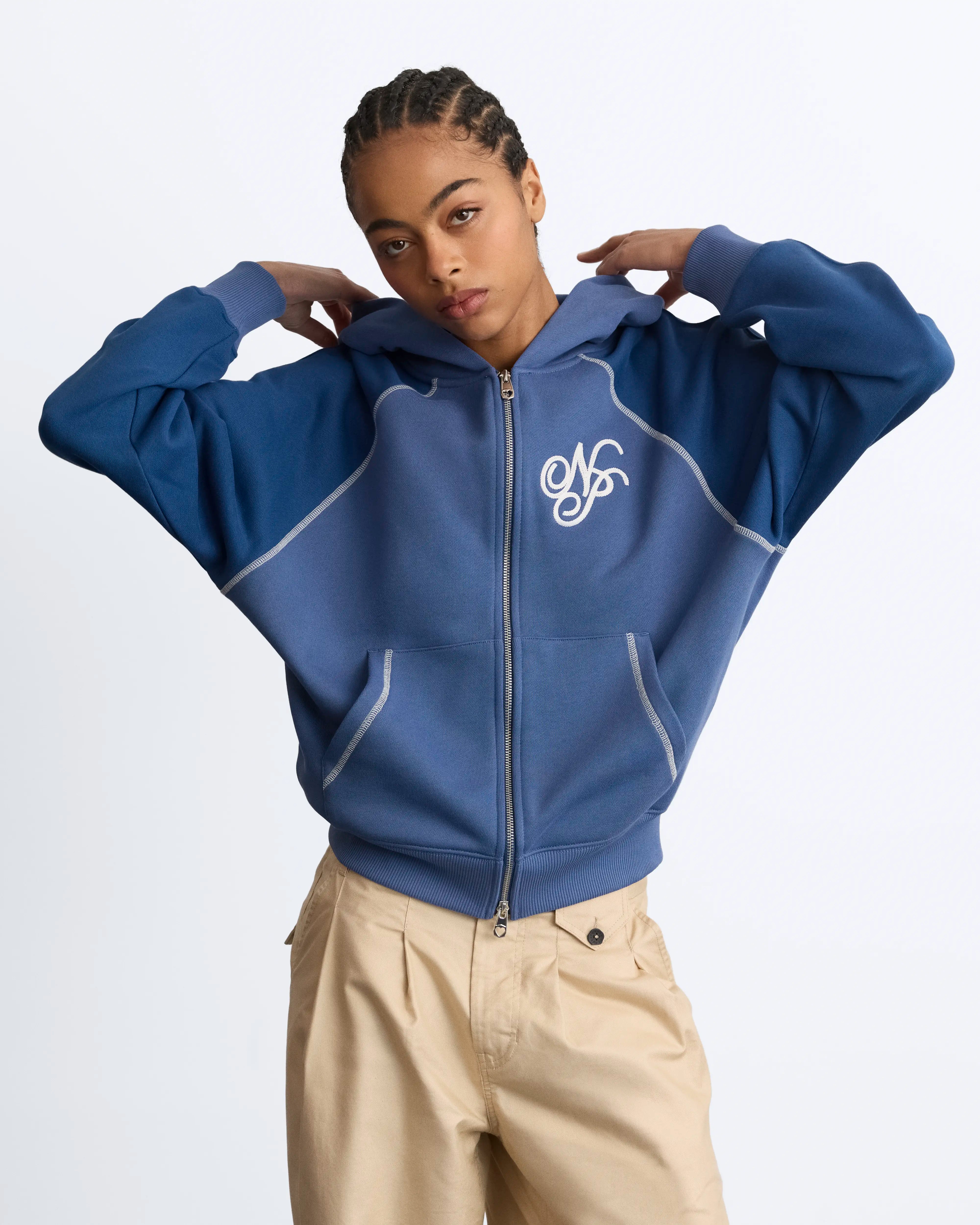 Team Zip-Up Hoodie Navy