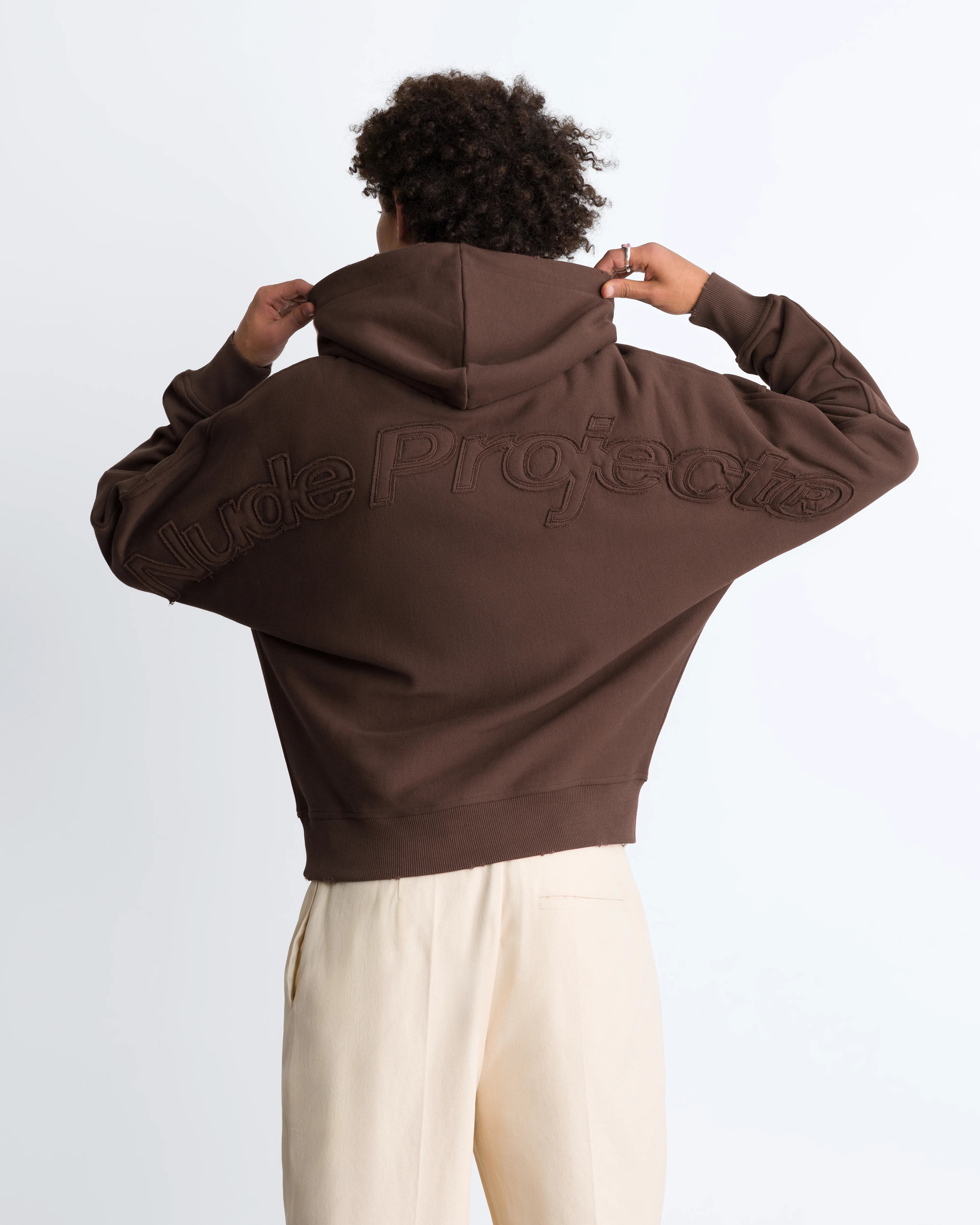 Marble Hoodie Brown