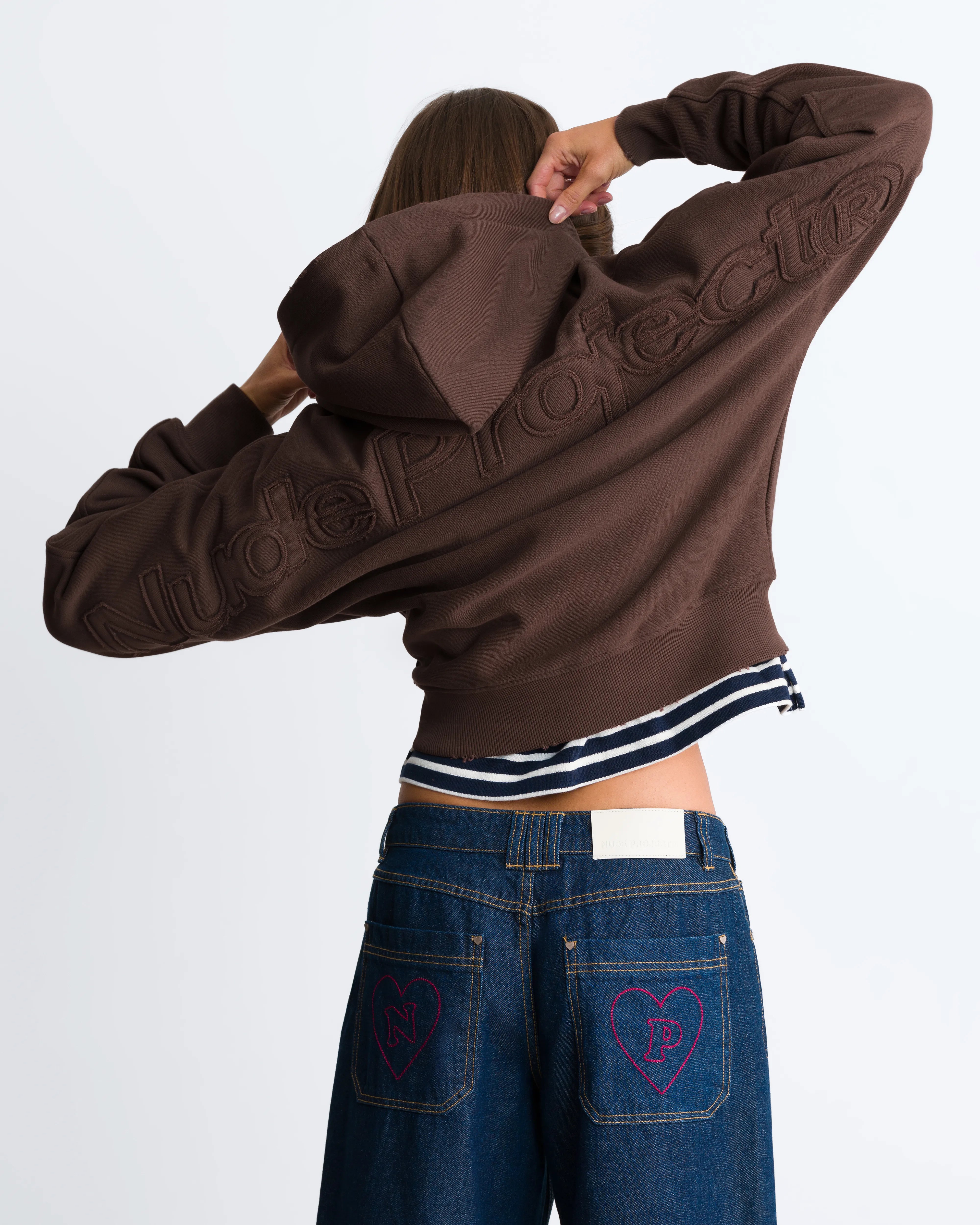 Marble Hoodie Brown