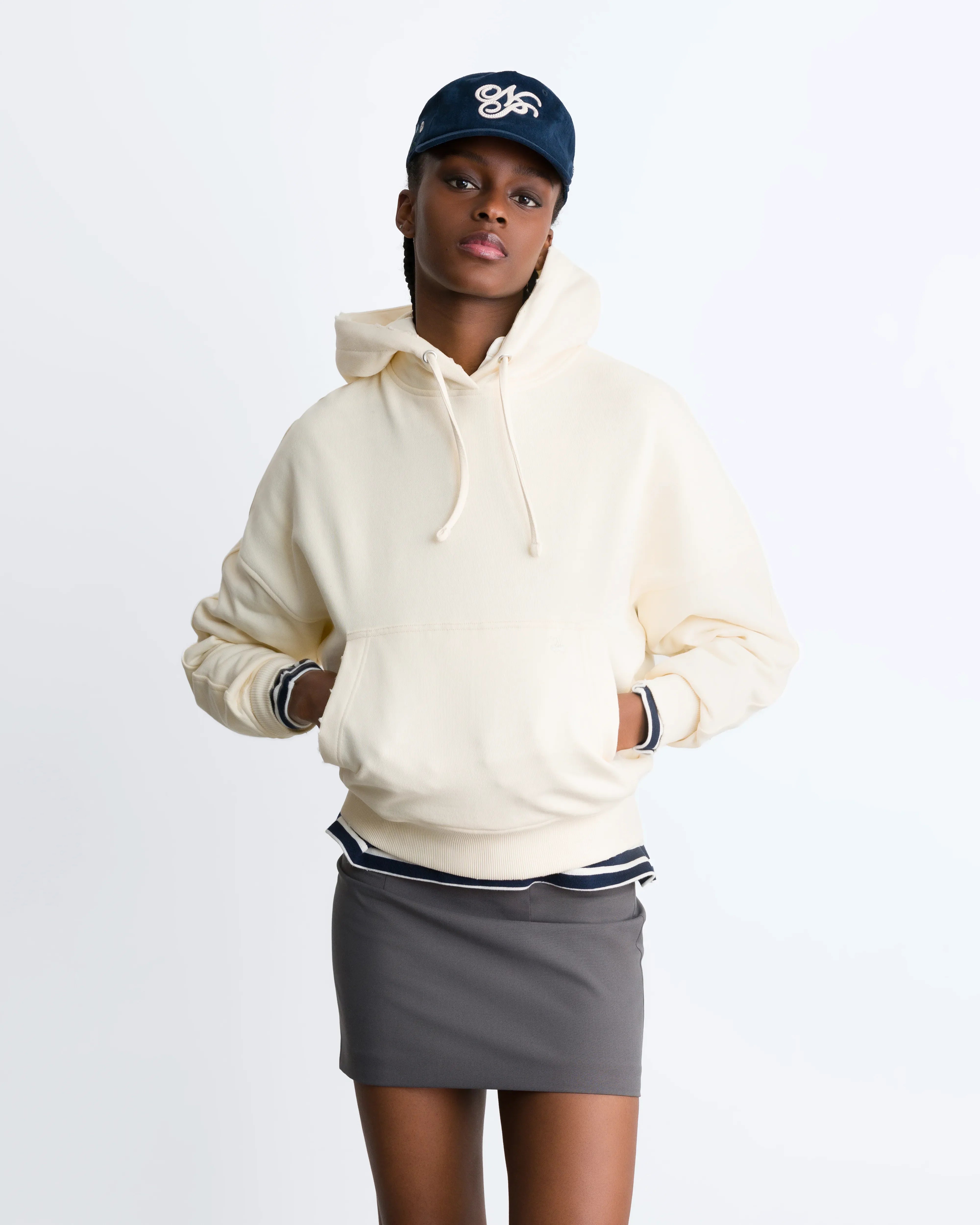 Marble Hoodie Marshmallow