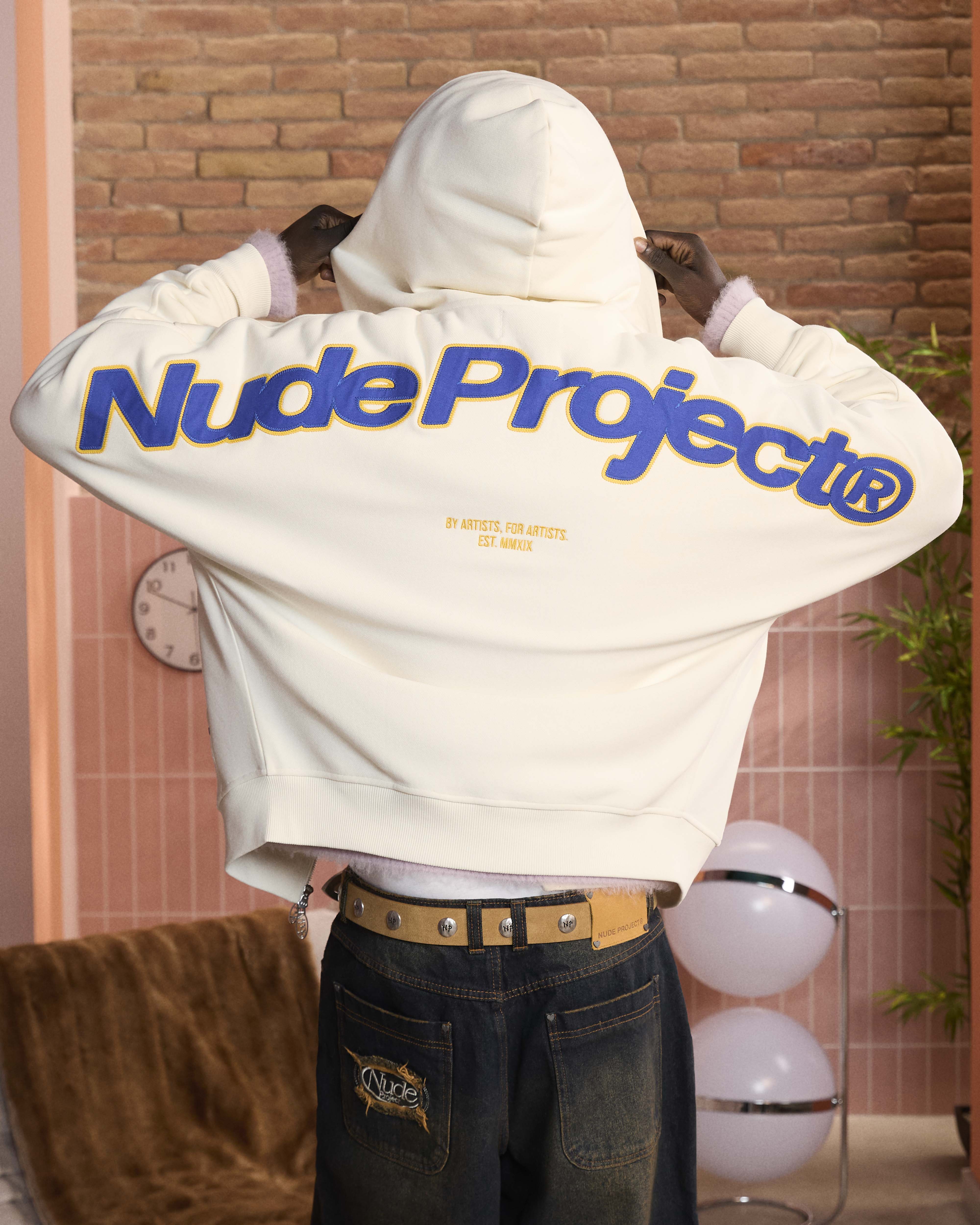Beast Zip-Up Hoodie Marshmallow