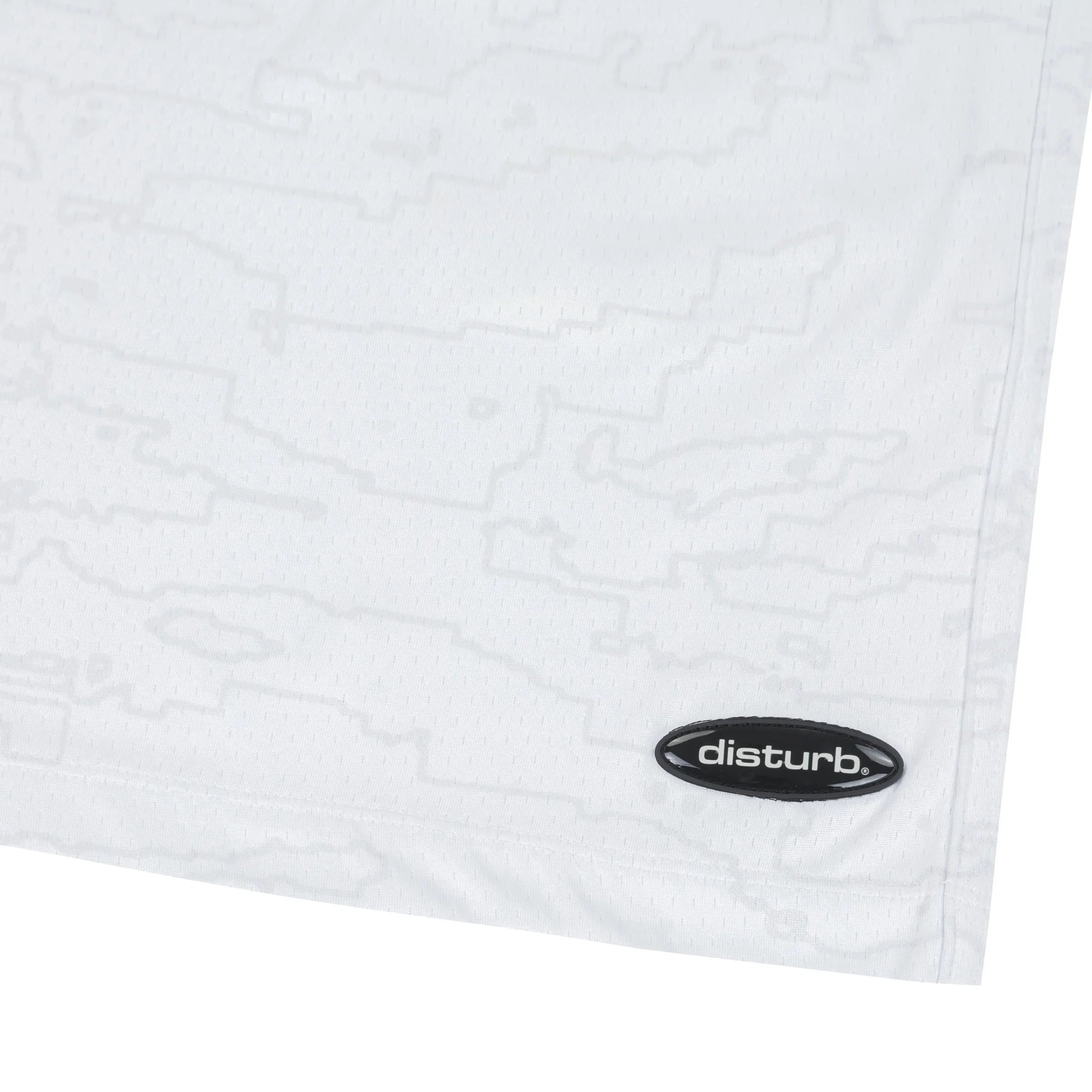 Outline Map Mesh Shorts in White - Four Street