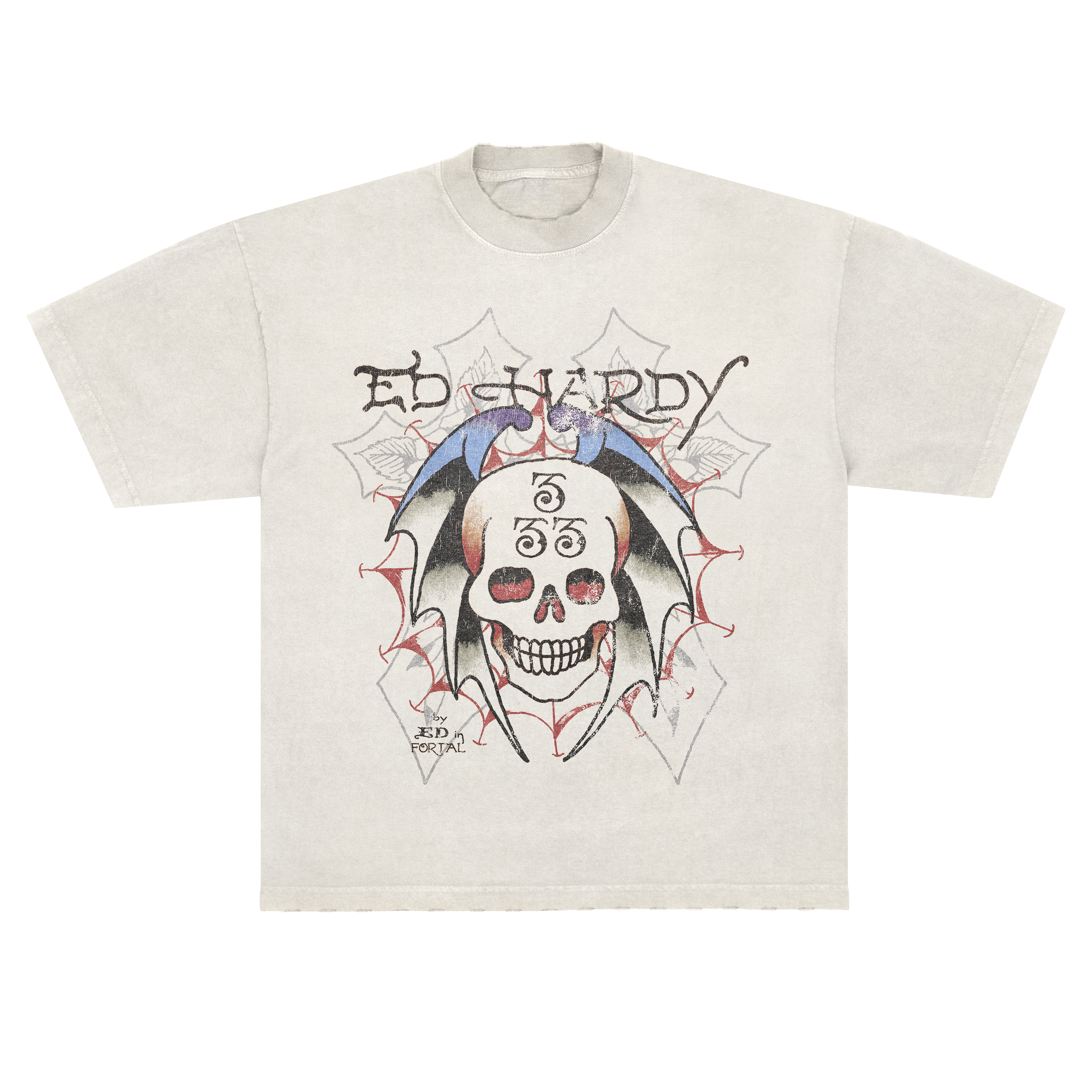 Camiseta "Bat Skull" Ed Hardy x Matuê