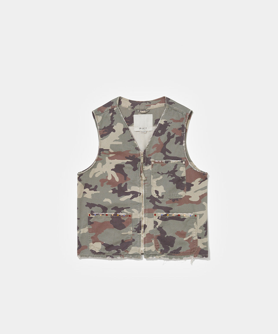 Colete PIET Camo Swarovski Crystals