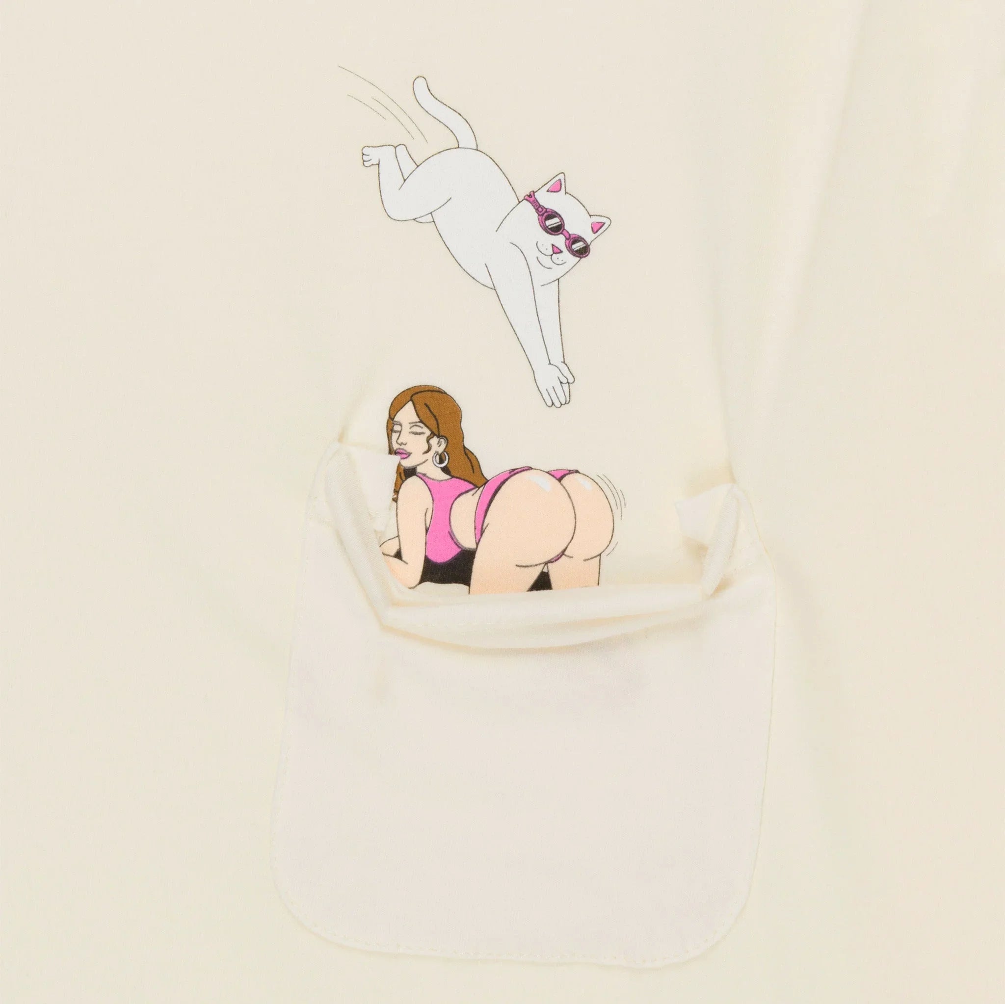 Jumpin In Pocket Tee (Natural) - Camiseta - Four Street