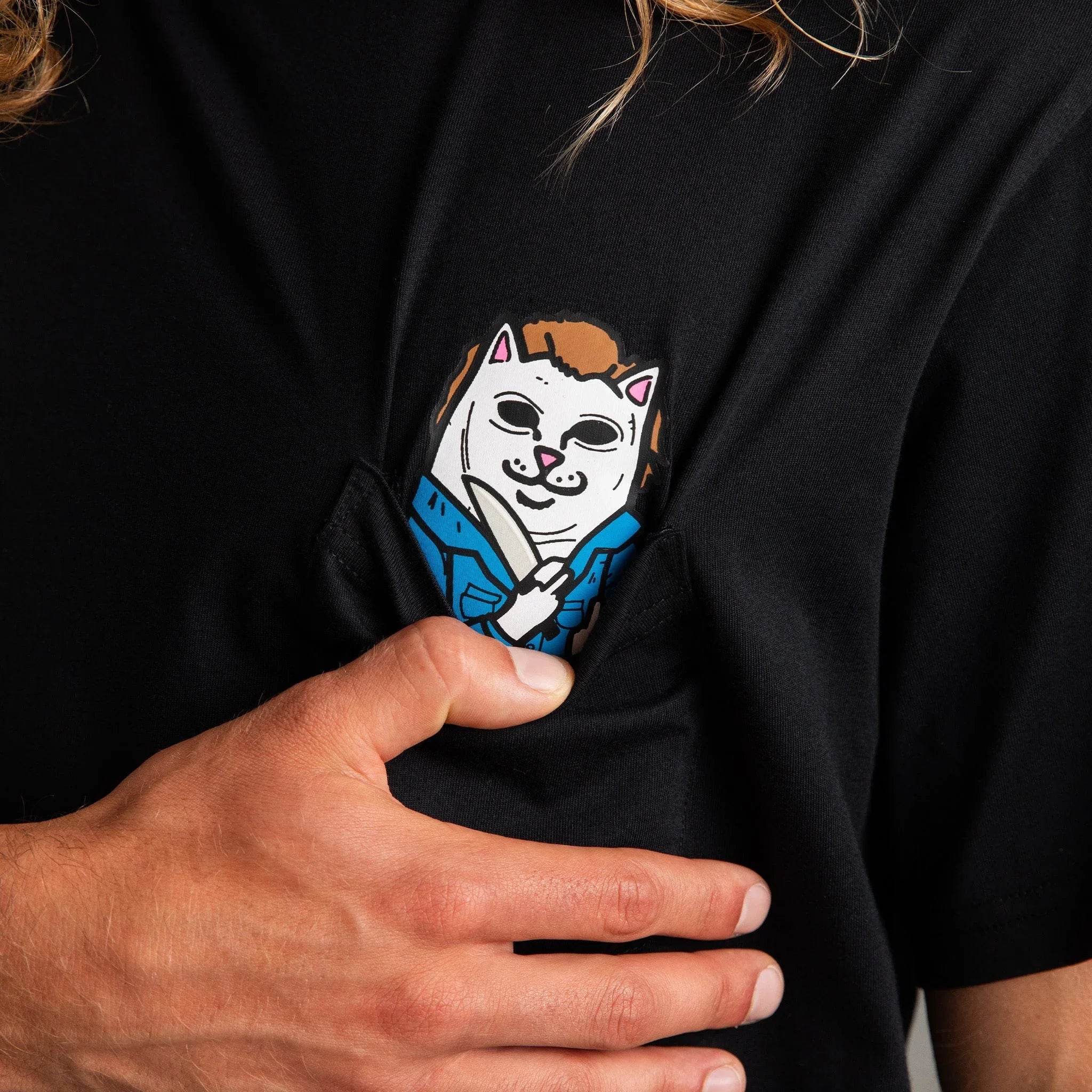 Killer Nerm Pocket Tee (Black) - Camiseta - Four Street