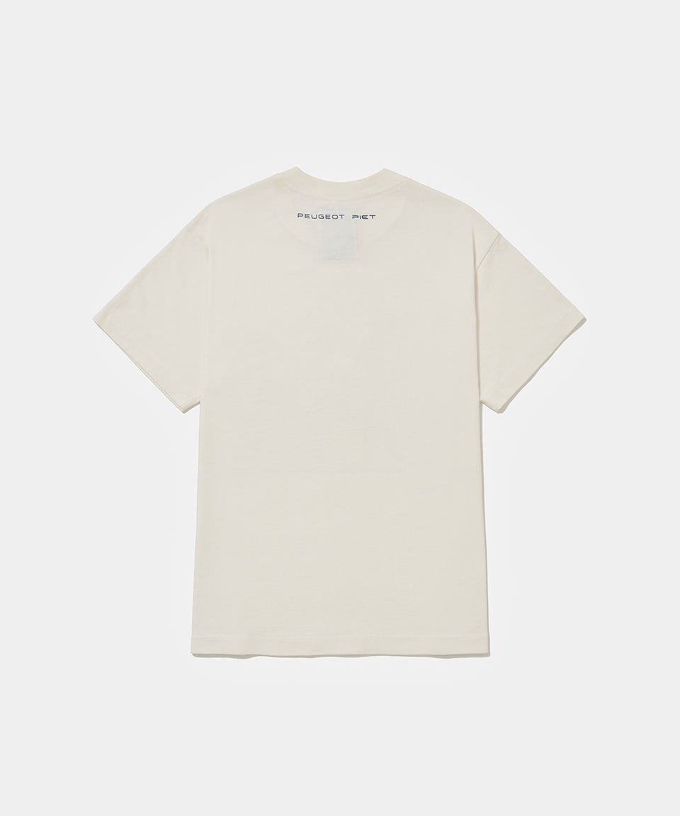 Piet + Peugeot Camiseta Lion - Bone White