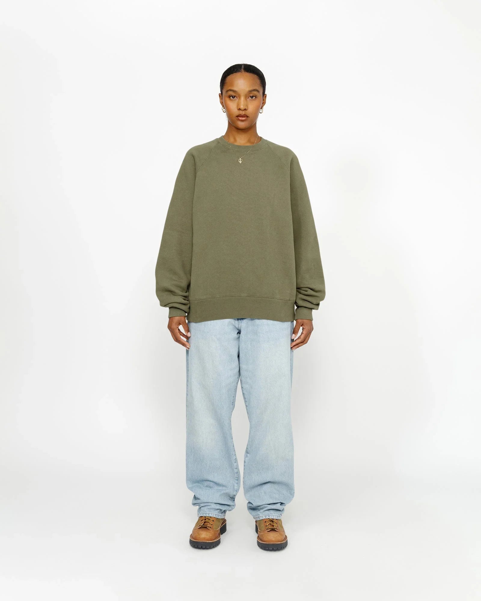 FLEECE RAGLAN CREW - Four Street