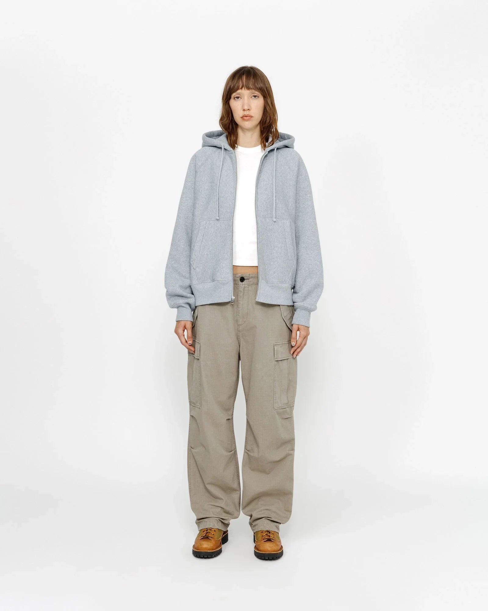 FLEECE RAGLAN ZIP HOODIE - Four Street