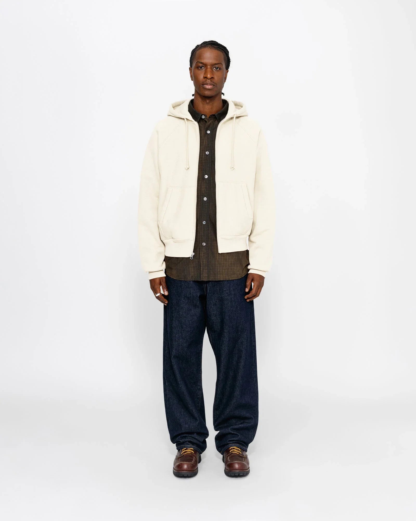 FLEECE RAGLAN ZIP HOODIE - Four Street