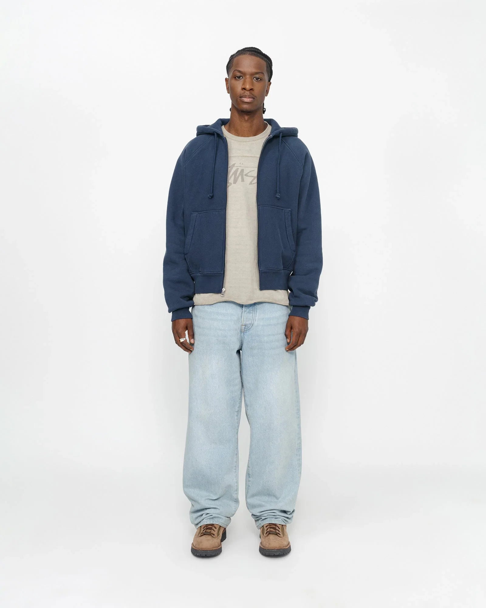 FLEECE RAGLAN ZIP HOODIE - Four Street