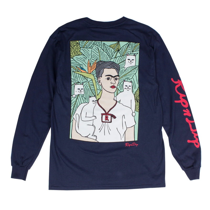 Nermal Portrait L/S (Navy) - Camiseta - Four Street