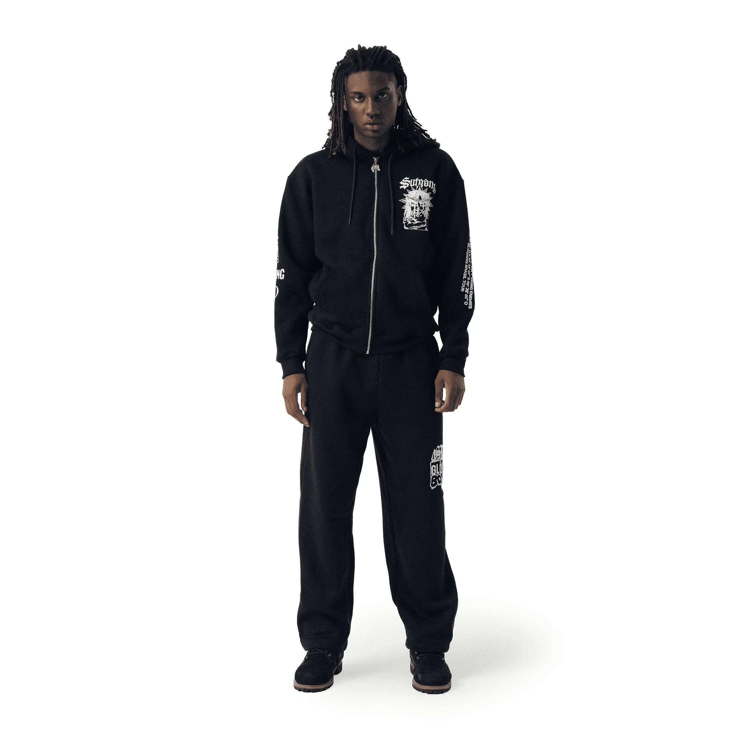 HOODIE ZIPER SOSA BLACK - Four Street