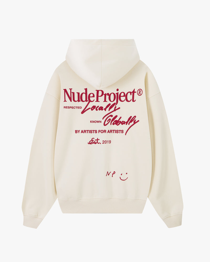 Global Soon Zip-Up Hoodie Marshmallow