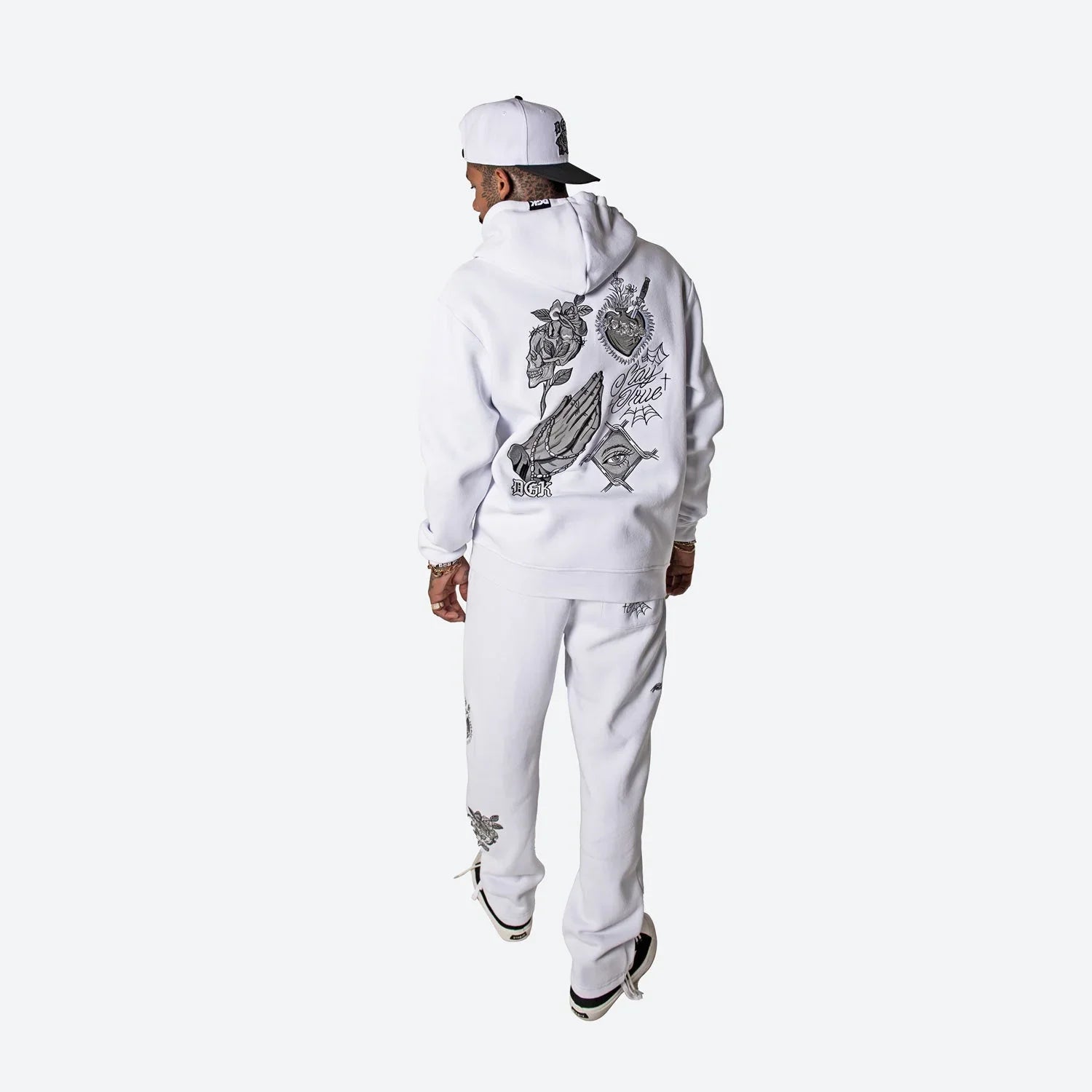 Inked Embroidered Hooded Fleece - Four Street