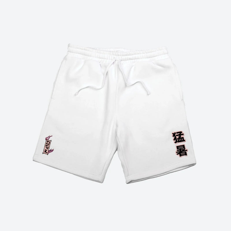 Fire Blossom Embroidered Fleece Short - Four Street