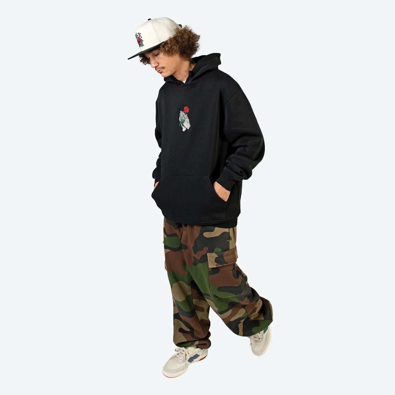 Mercy Embroidered Hooded Fleece - Four Street
