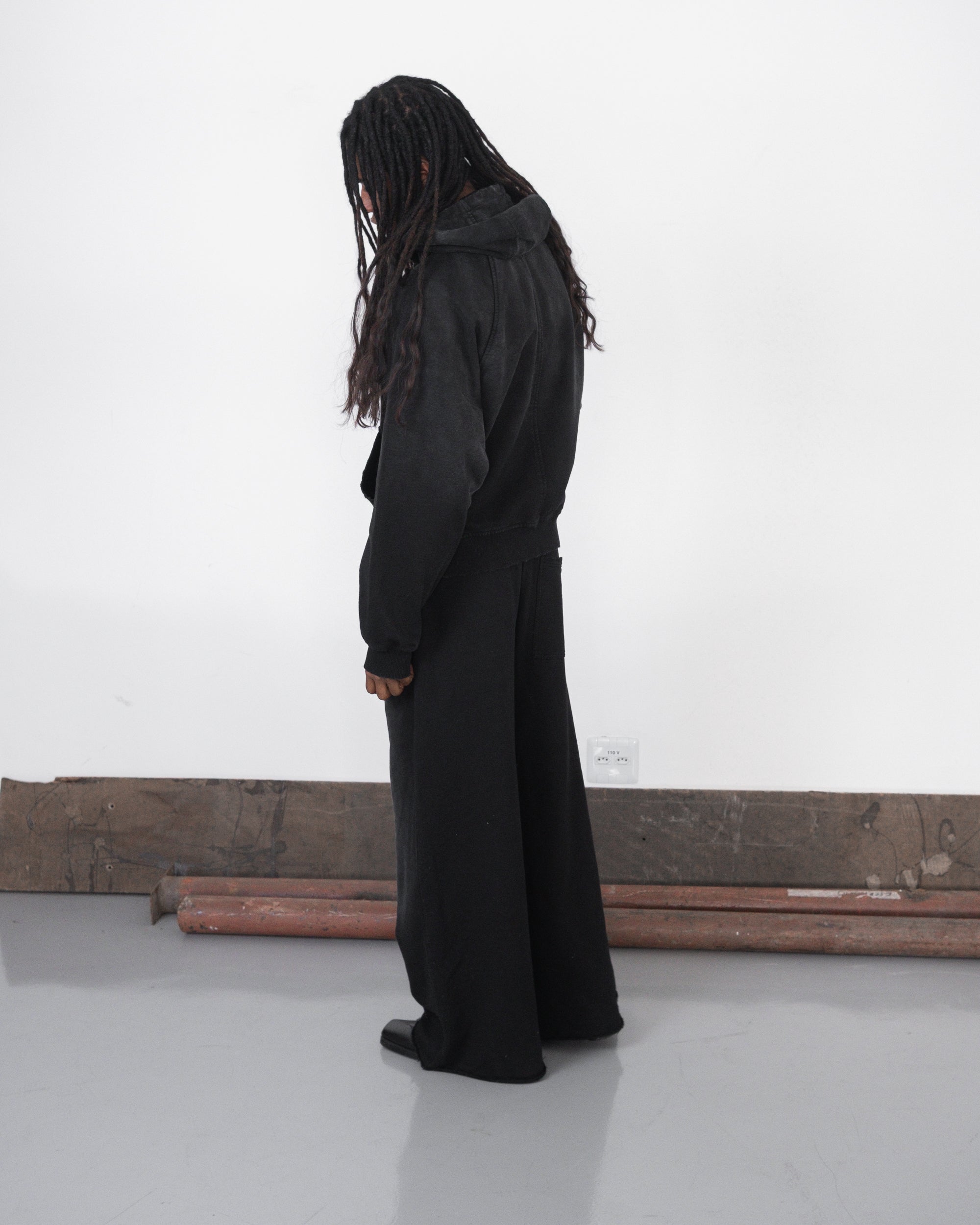 UNF HEAVY ZIP HOODIE - BLACK