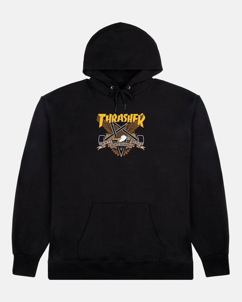 EAGLEGRAM - HOODIE - BLACK - Four Street