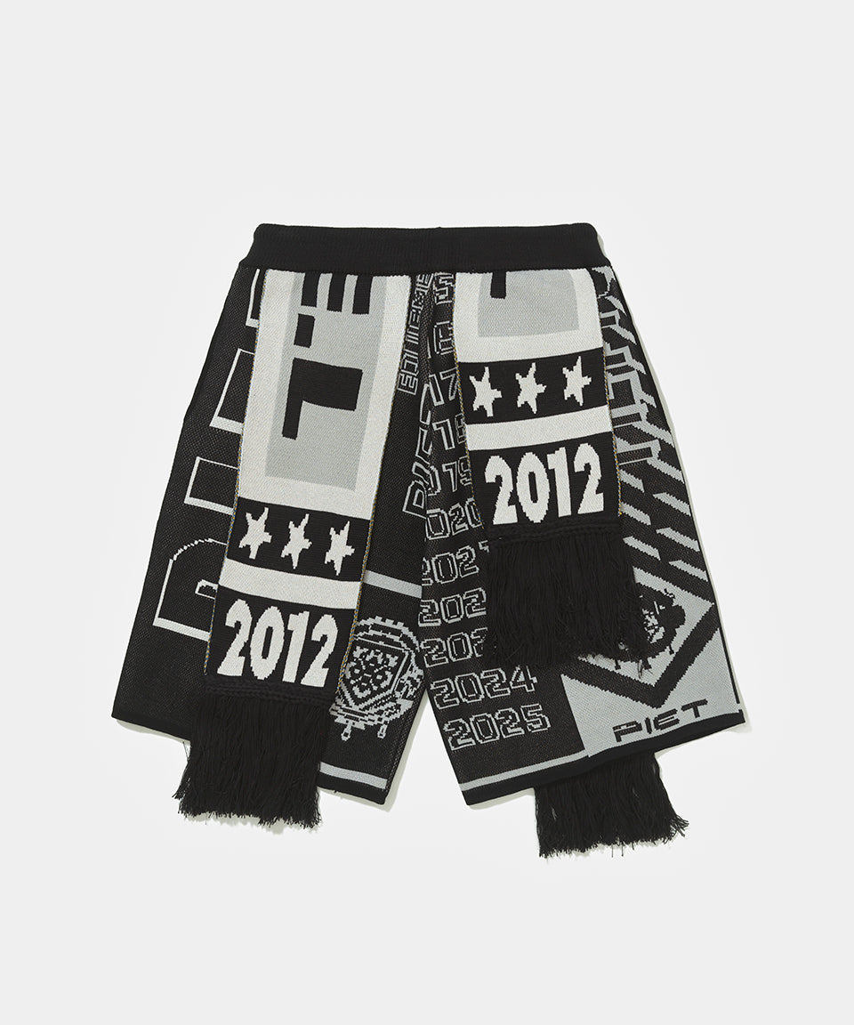 Short Scarves PIET F.C - Black and White
