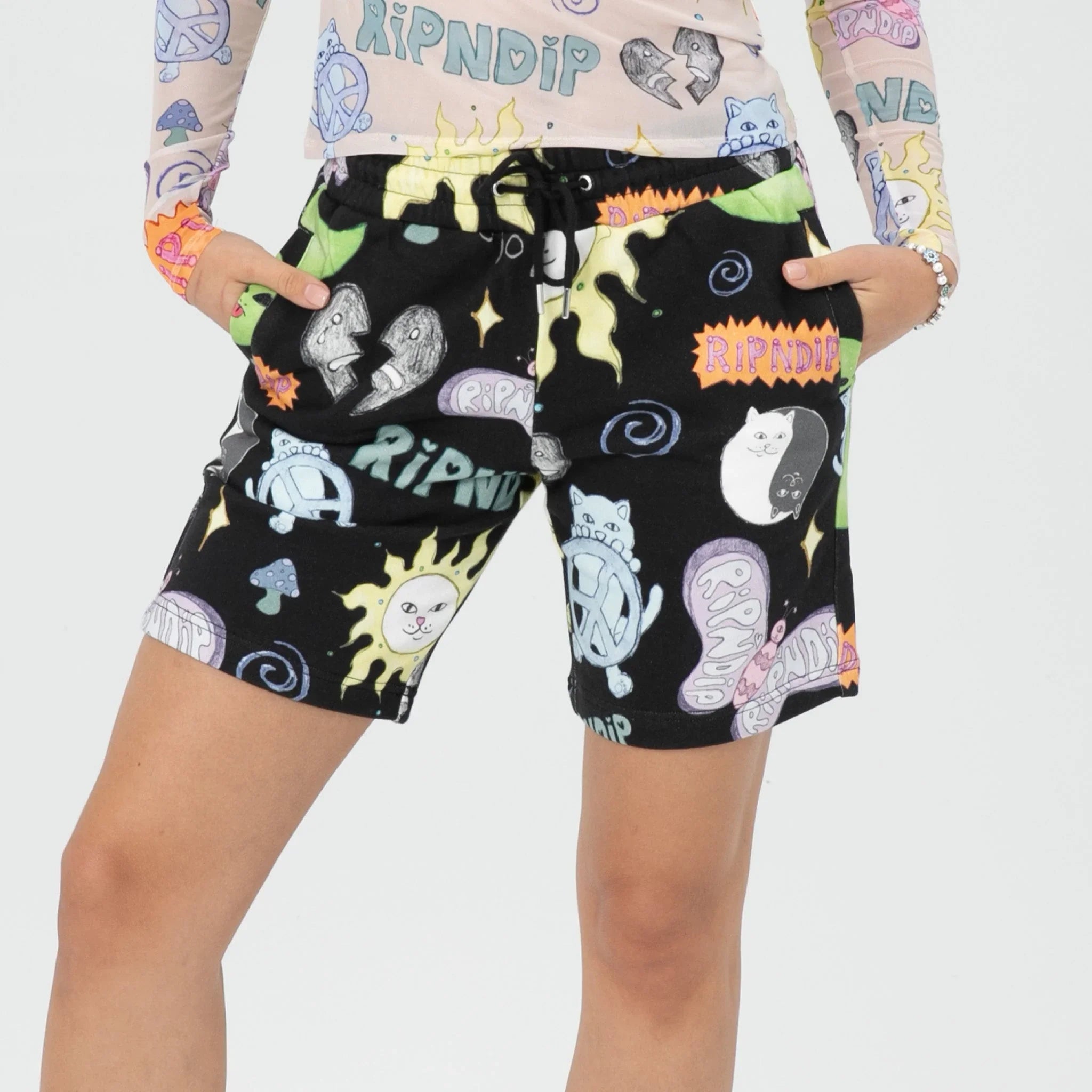 Circo Loco Sweatshorts (Black) - Four Street