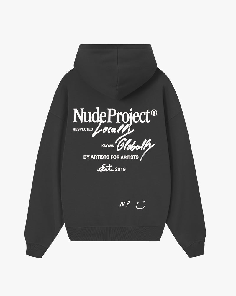 Global Soon Zip-Up Hoodie Ash