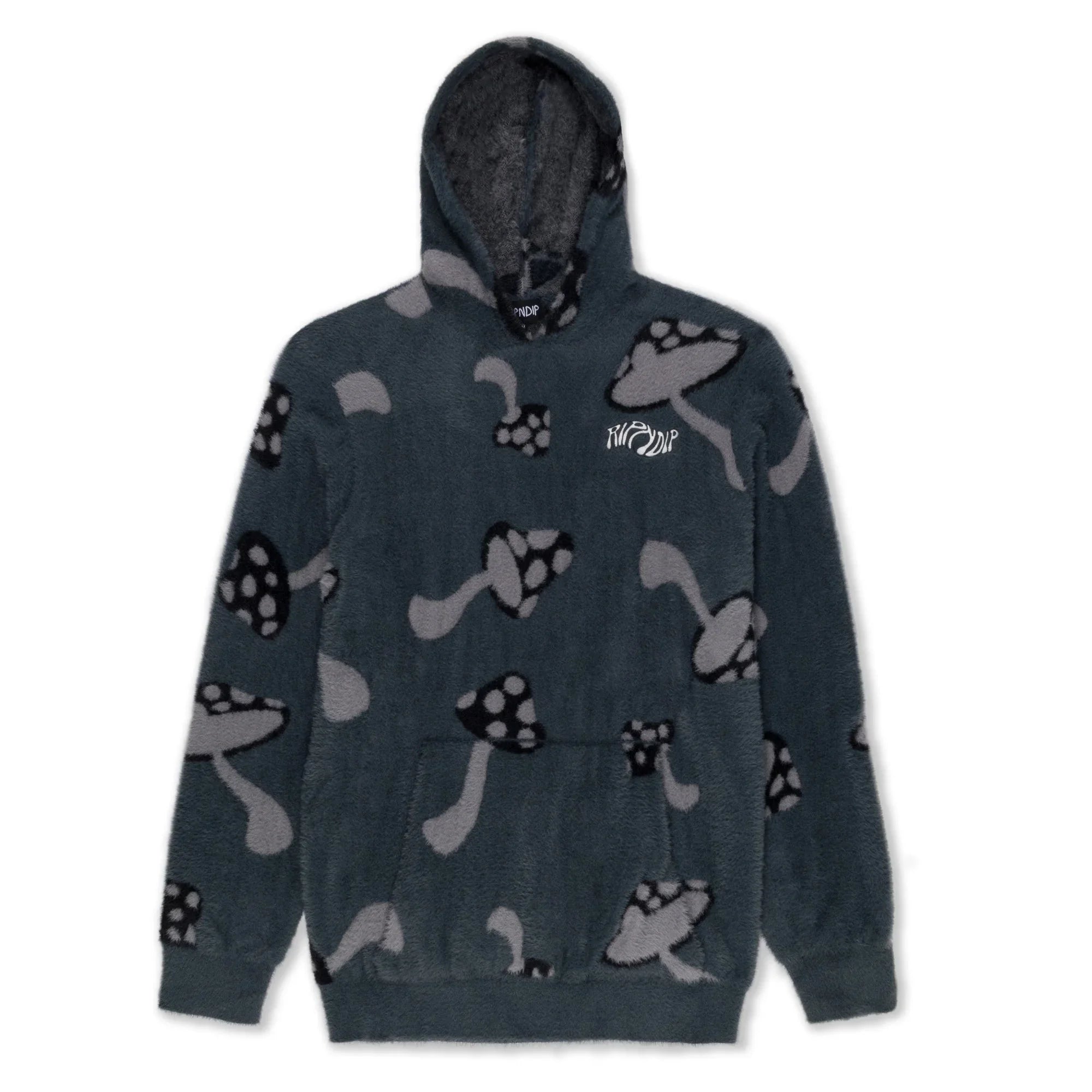 Euphoria Faux Mohair Hoodie (Grey) - Four Street