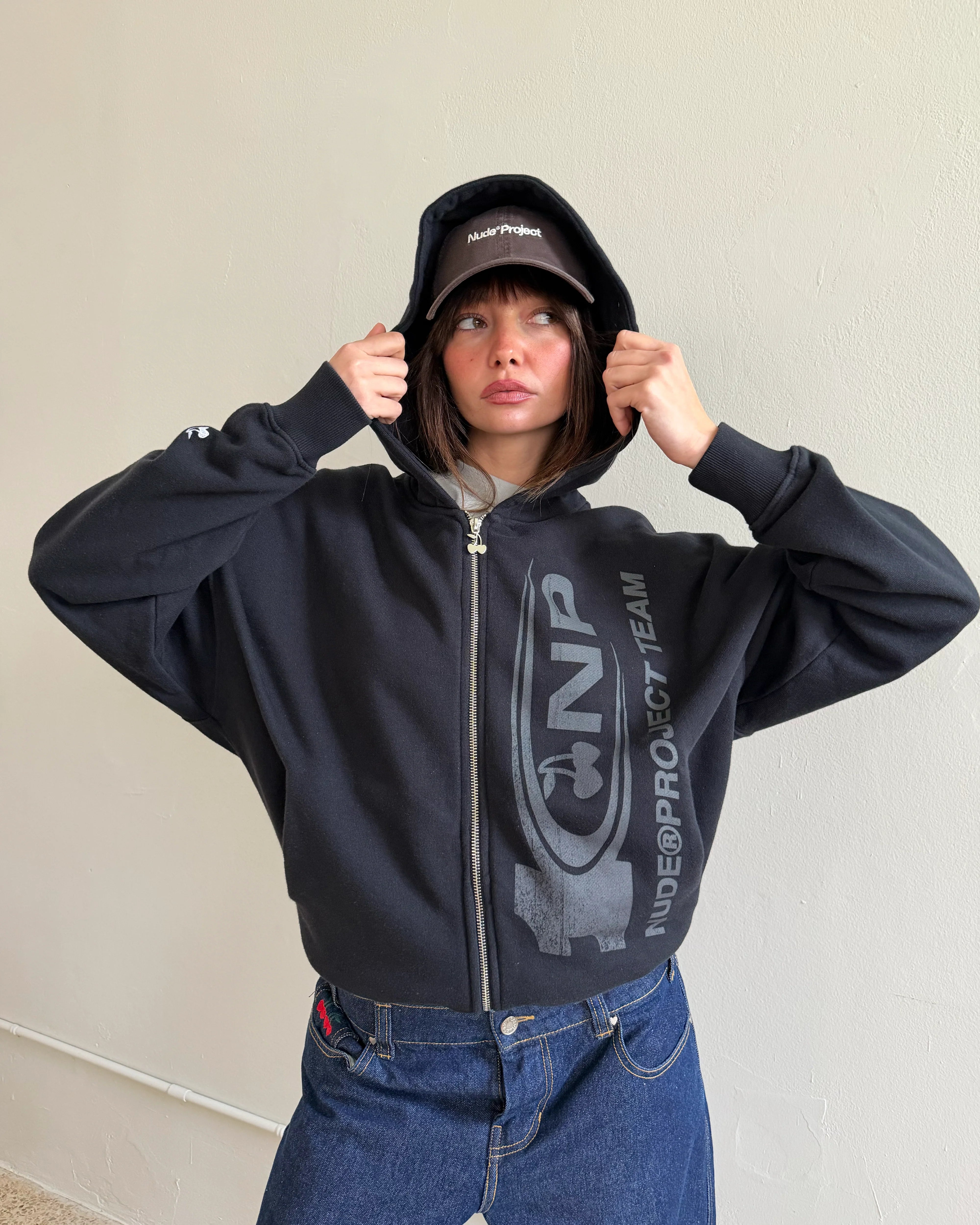 Ayrton Zip-Up Hoodie Black