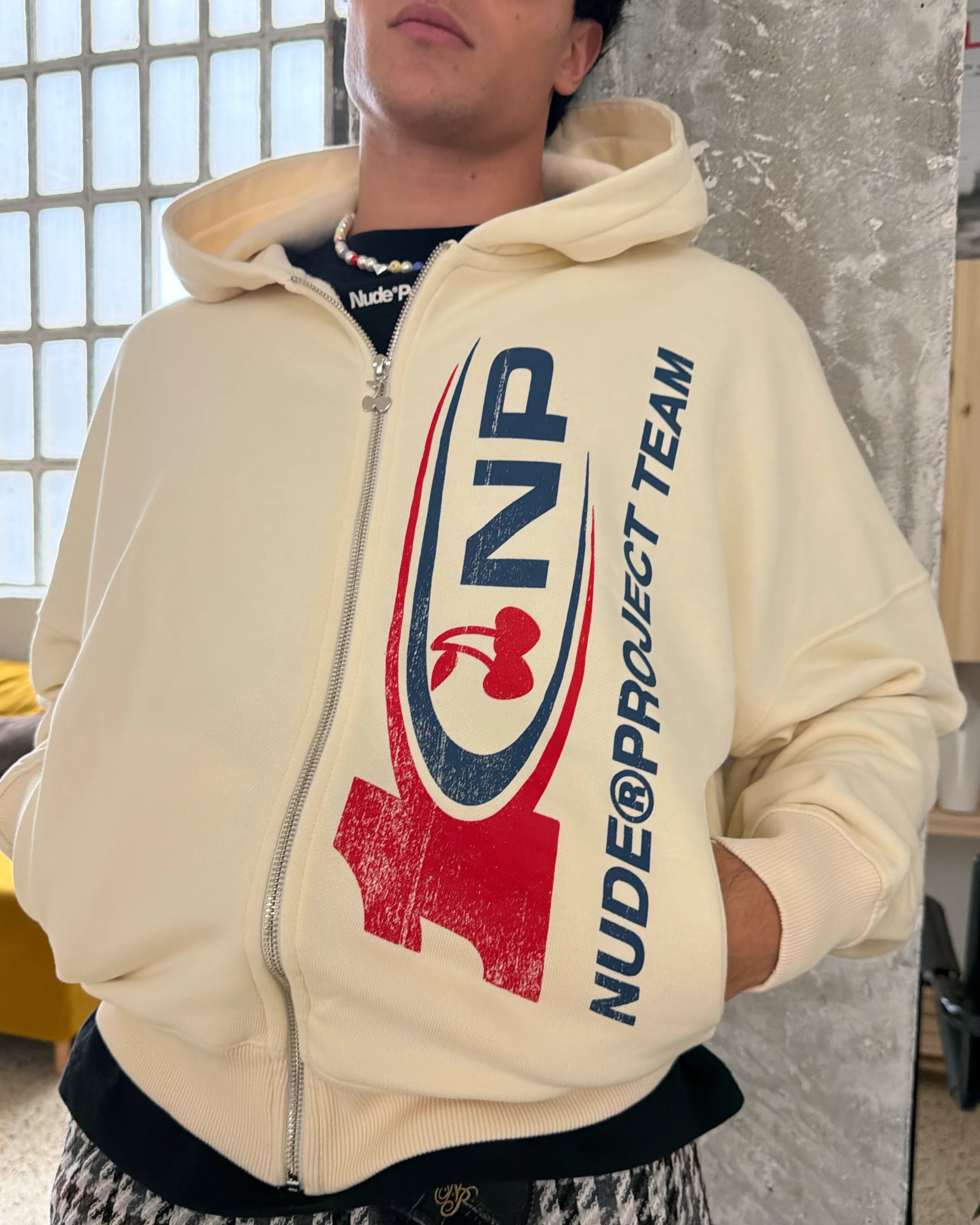 Ayrton Zip-Up Hoodie Marshmallow