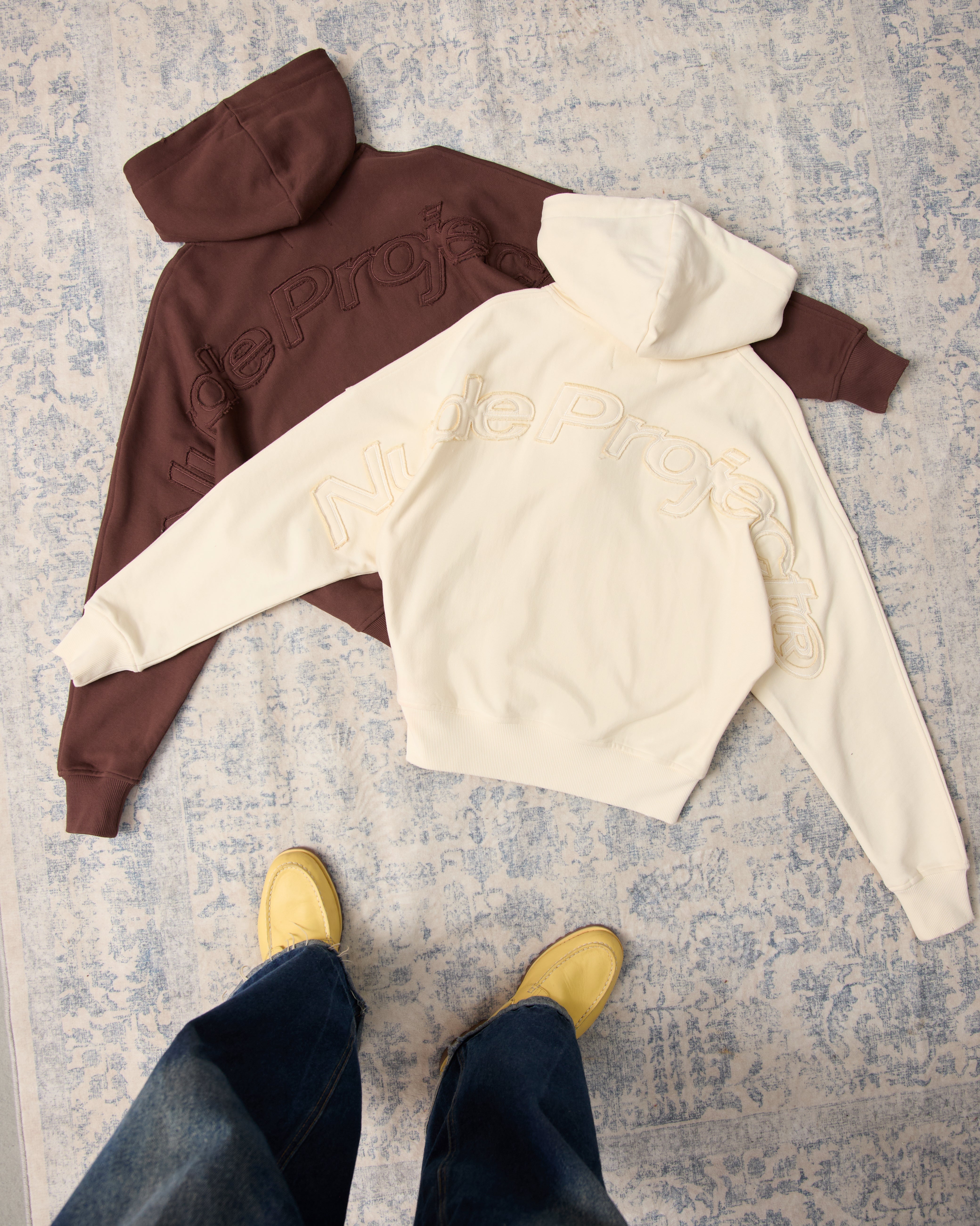 Marble Hoodie Marshmallow