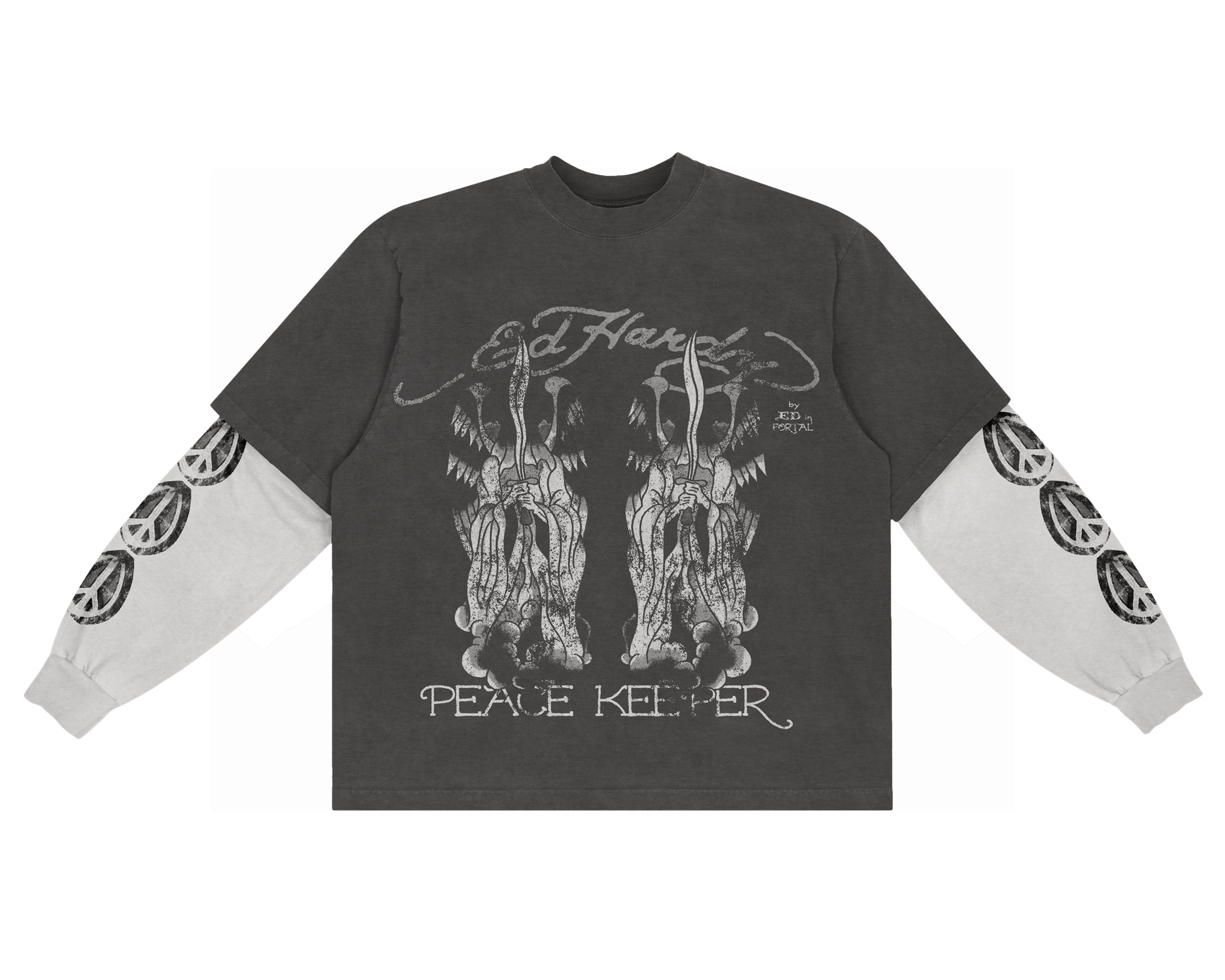 Camiseta Manga Longa "Peace Keeper" Ed Hardy x Matuê