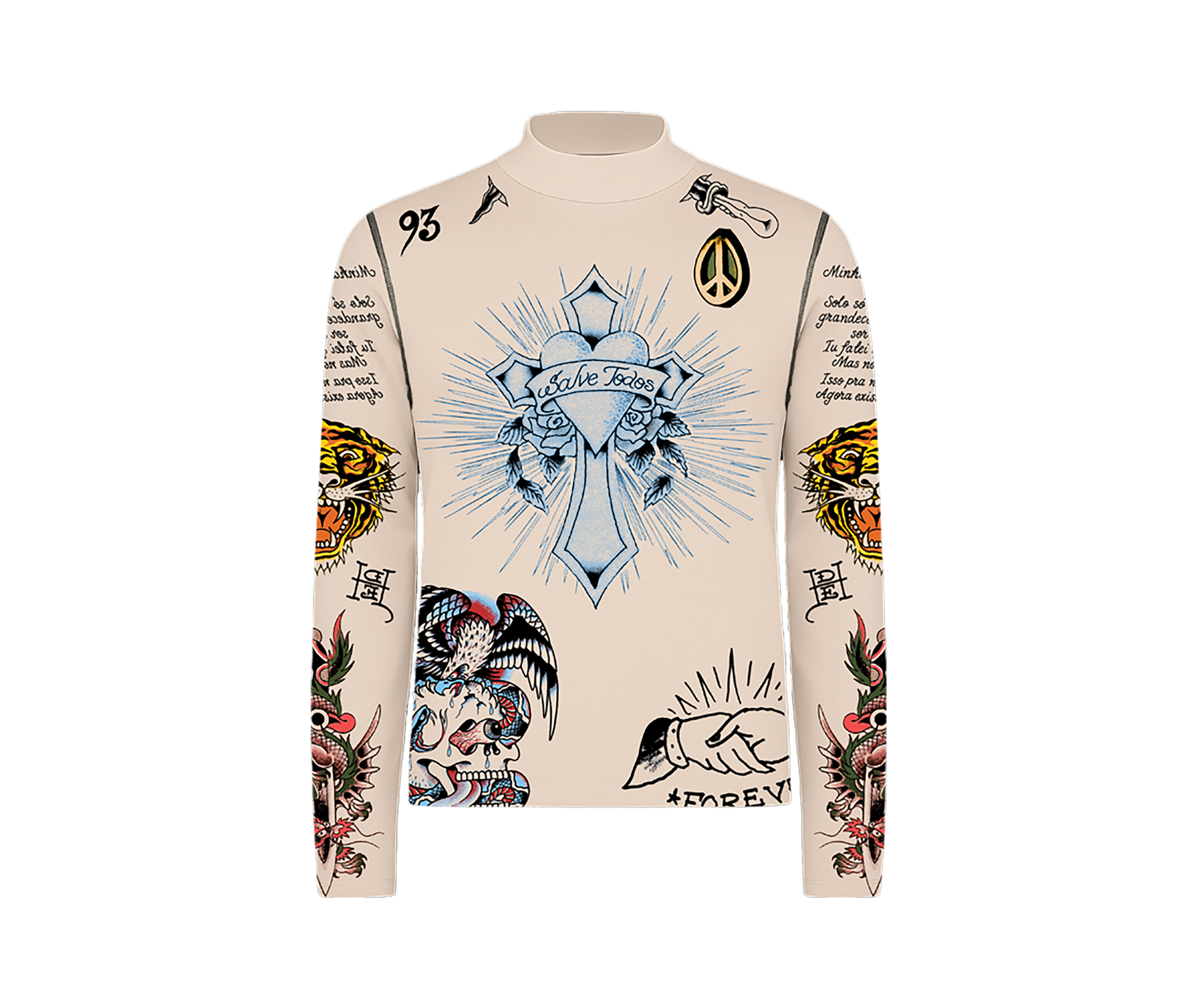 Tule Masculino Bege "Tattooed Skin 2" Ed Hardy x Matuê