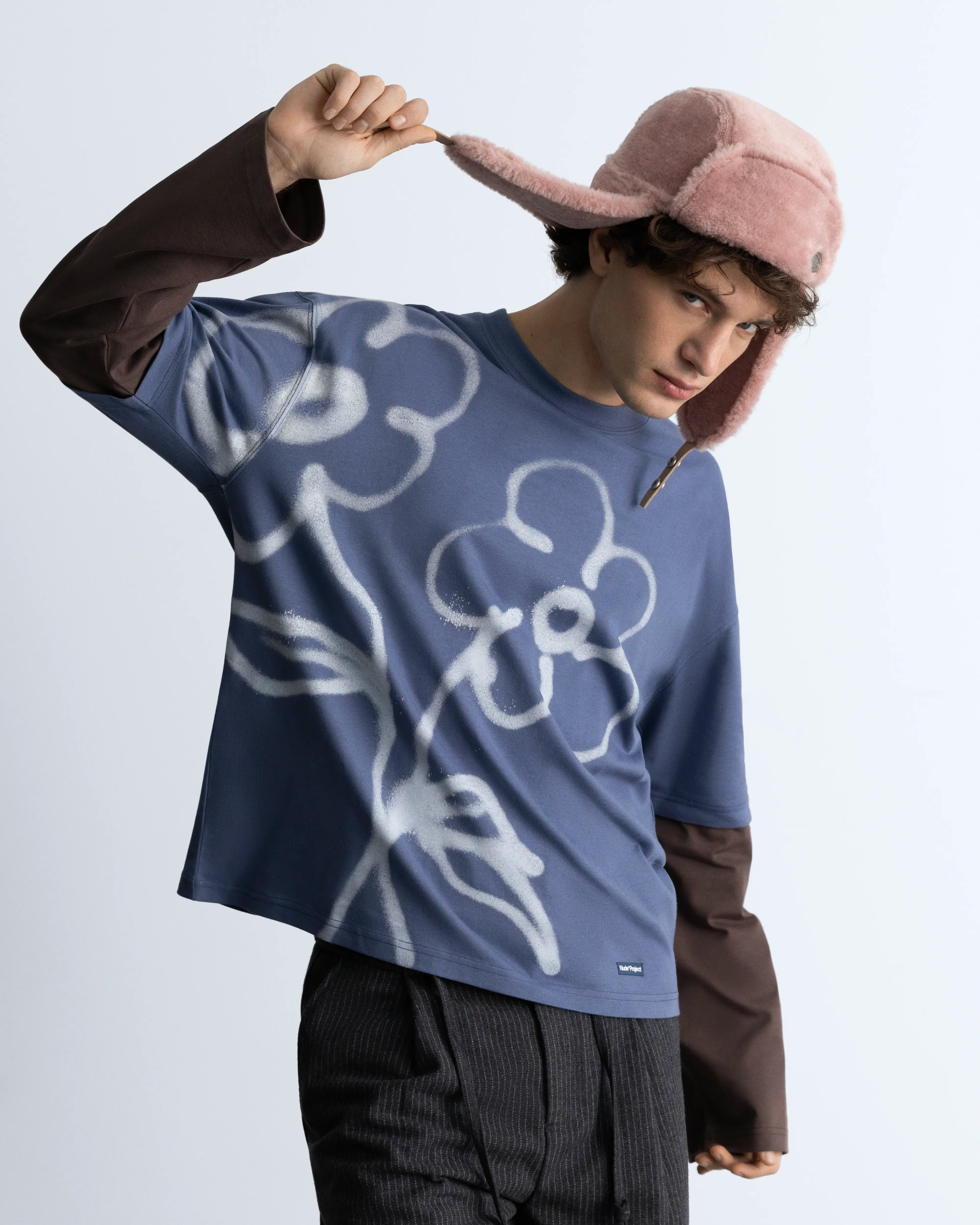 Hanami Long-Sleeve Tee Blue