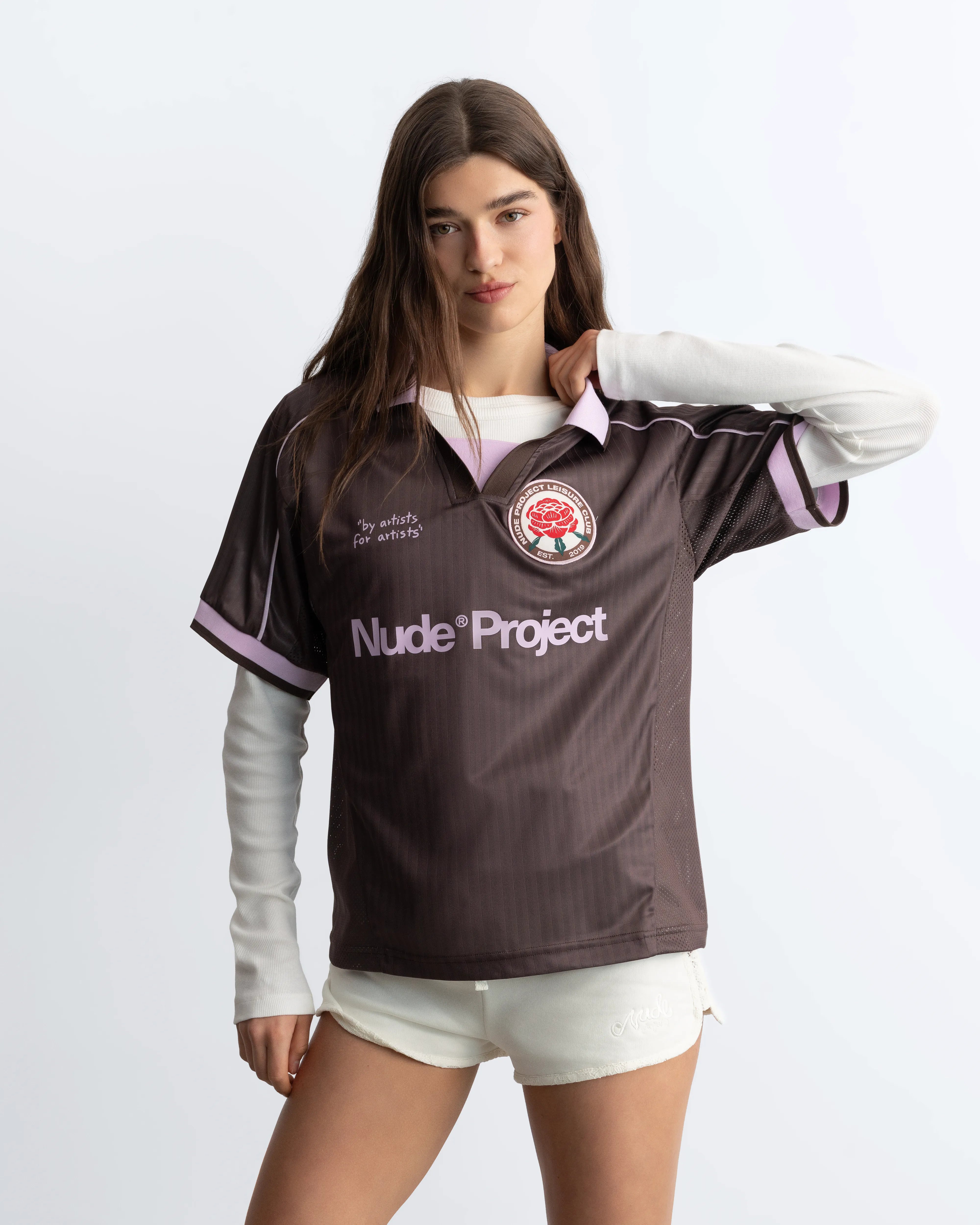 Basic Football Tee Brown