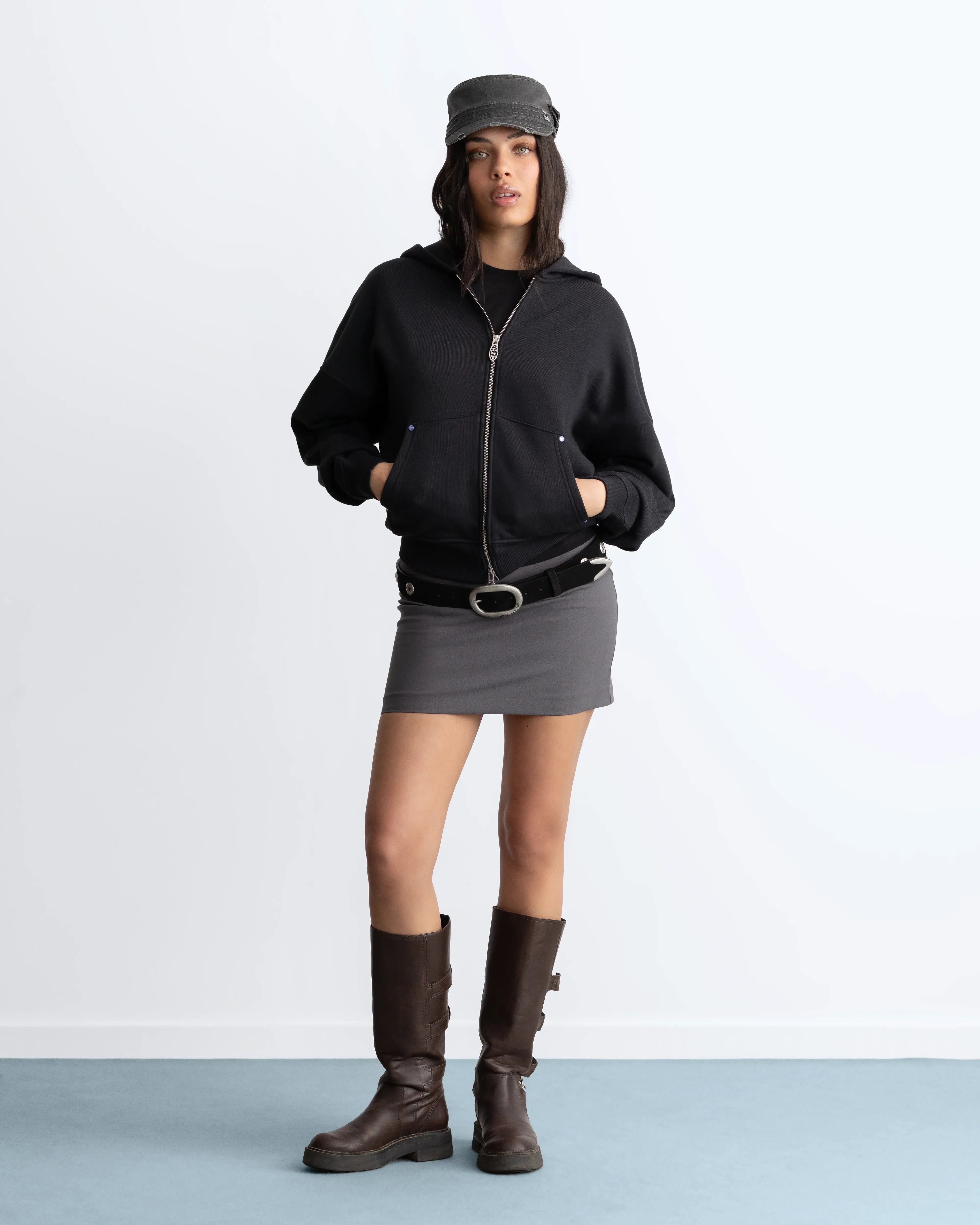 Beast Zip-up Hoodie Black/Blue