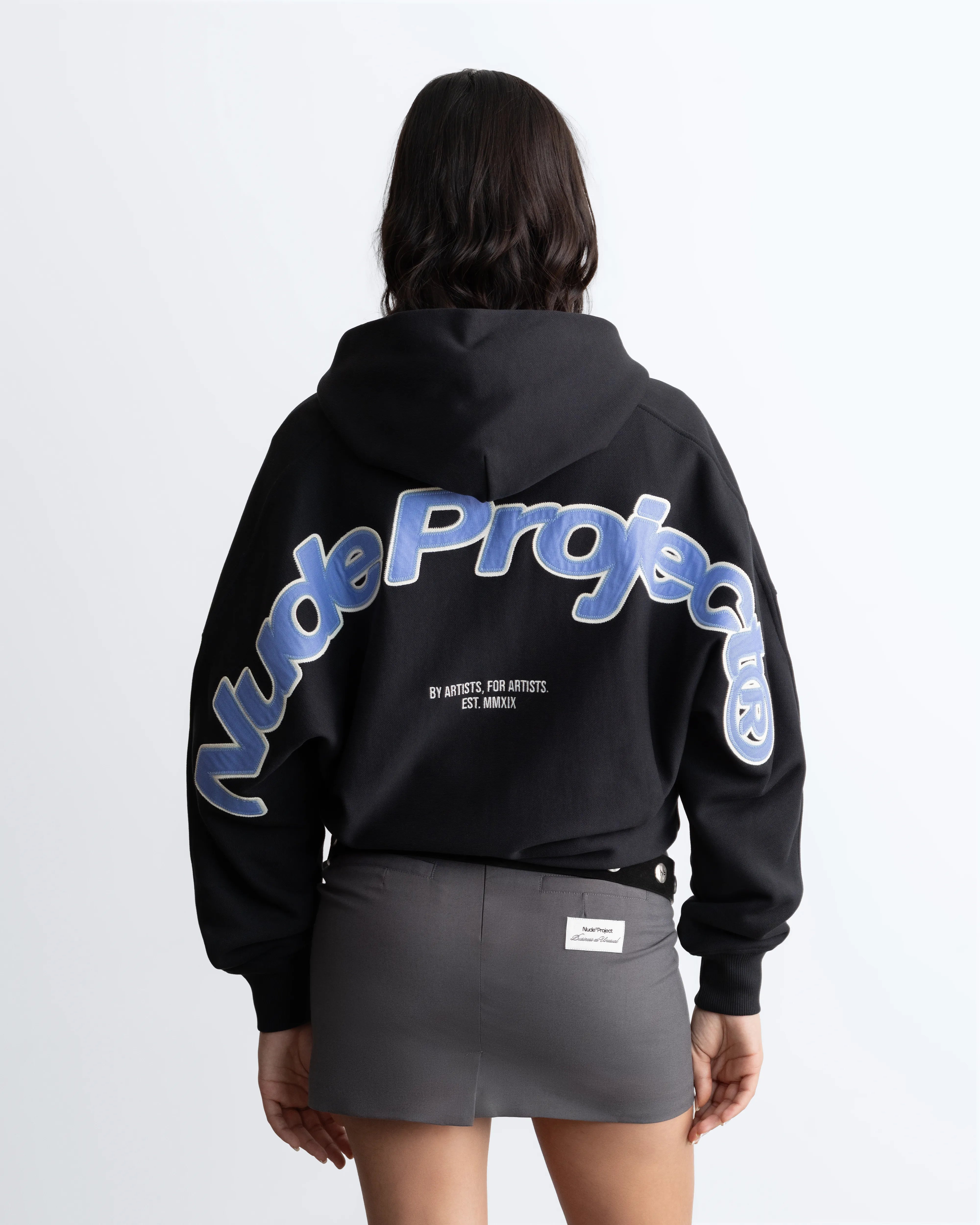 Beast Zip-up Hoodie Black/Blue