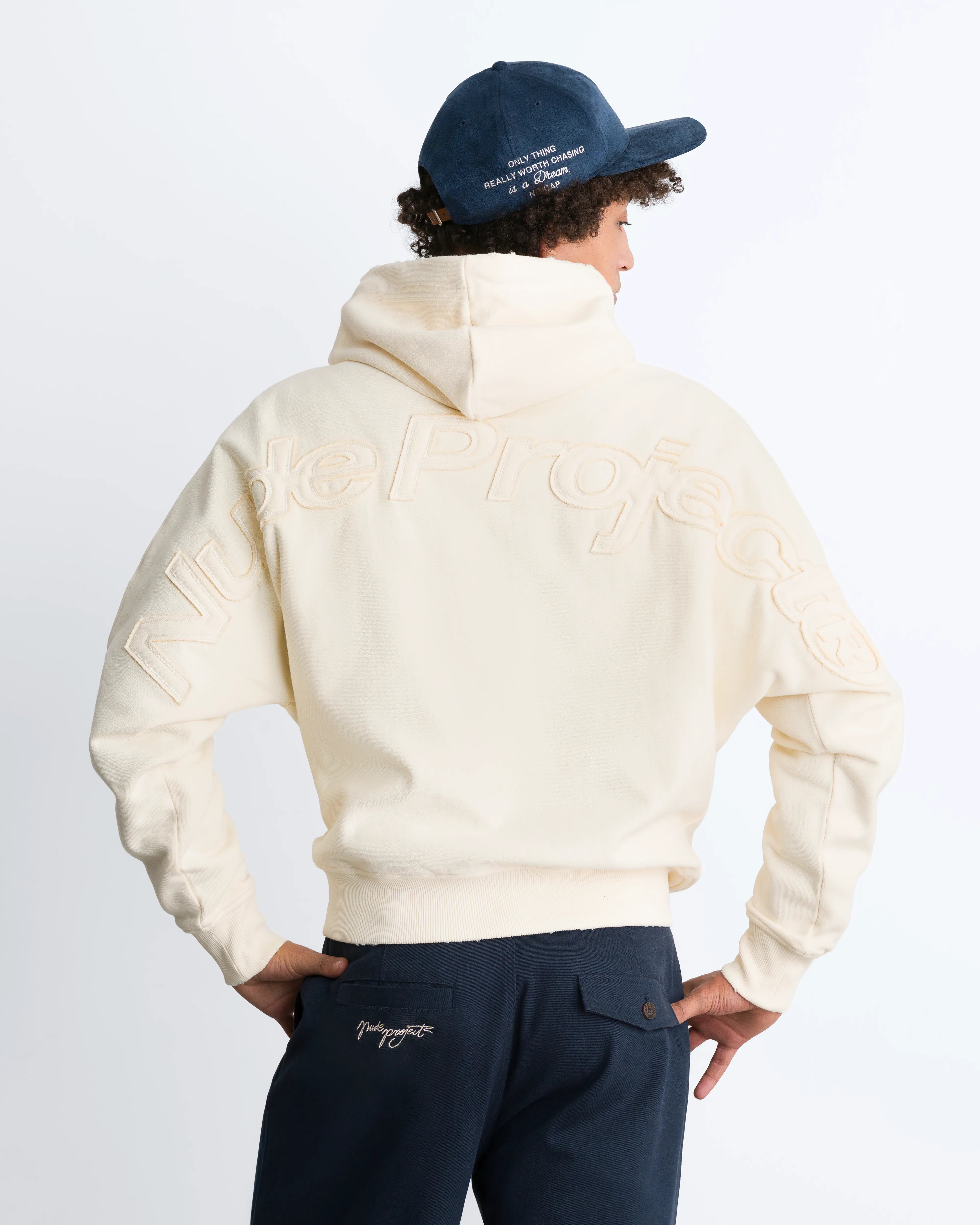 Marble Hoodie Marshmallow